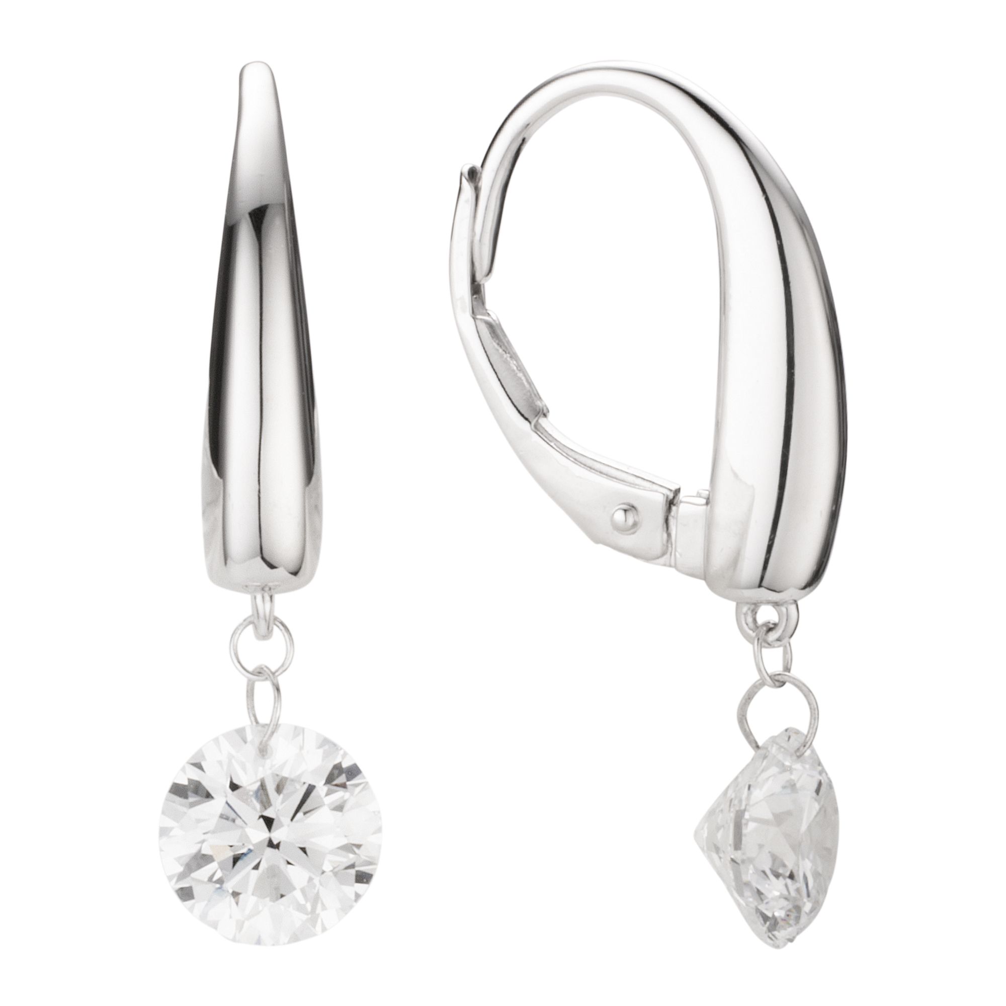 THOMAS & SOHN Lab Grown Brillanten min.1,00ct Ohrhänger Silber Palladio