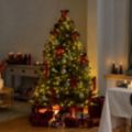 LUMIDA Xmas Weihnachtsbaum mit LED-Beleuchtung inkl. LED-Holzfuss, FB & Tasche