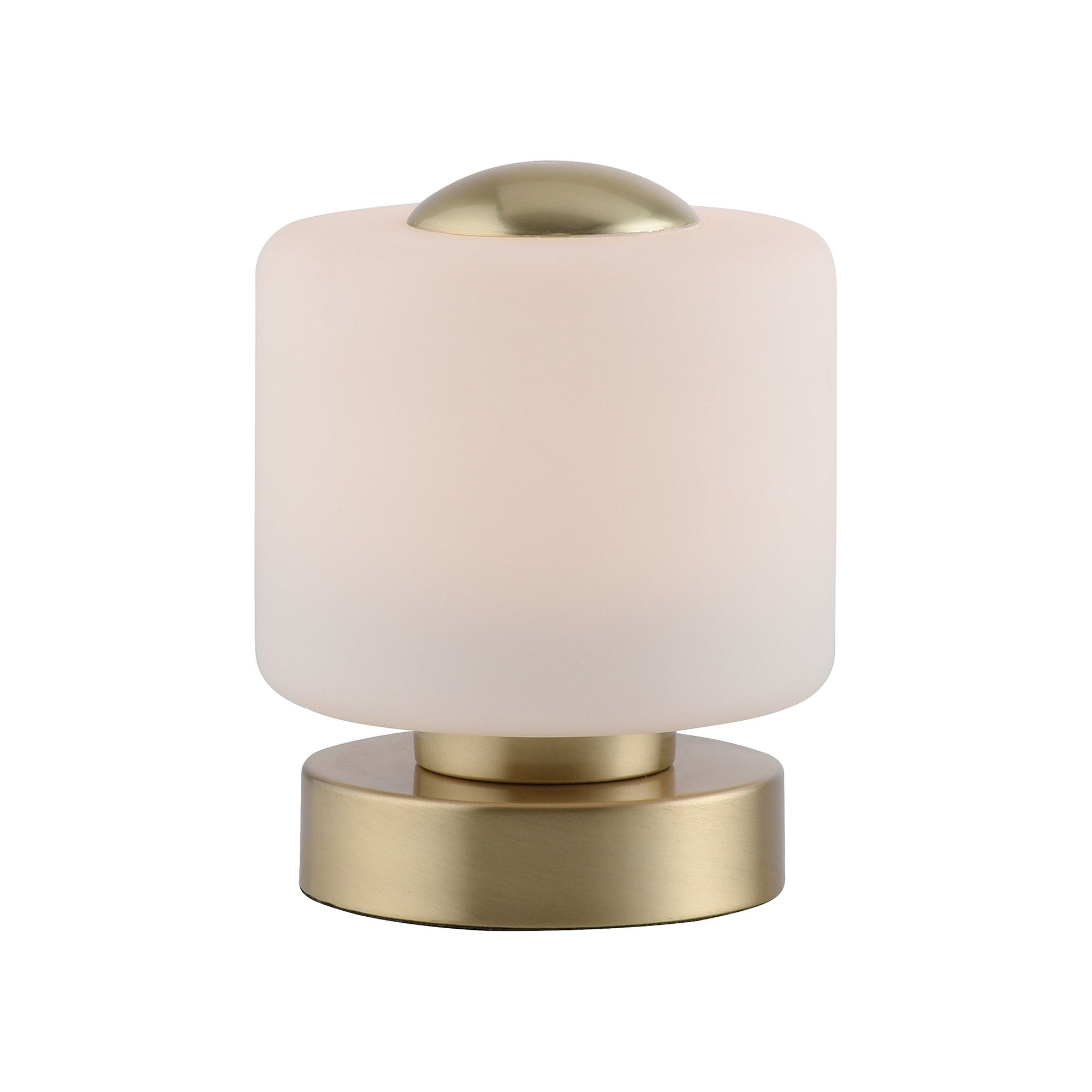 LUMIDA Looks LED-Tischleuchte Glas-Lampenschirm 3-fach Touchdimmer Höhe 15cm, Ø 12cm, Energieeffizienzklasse F