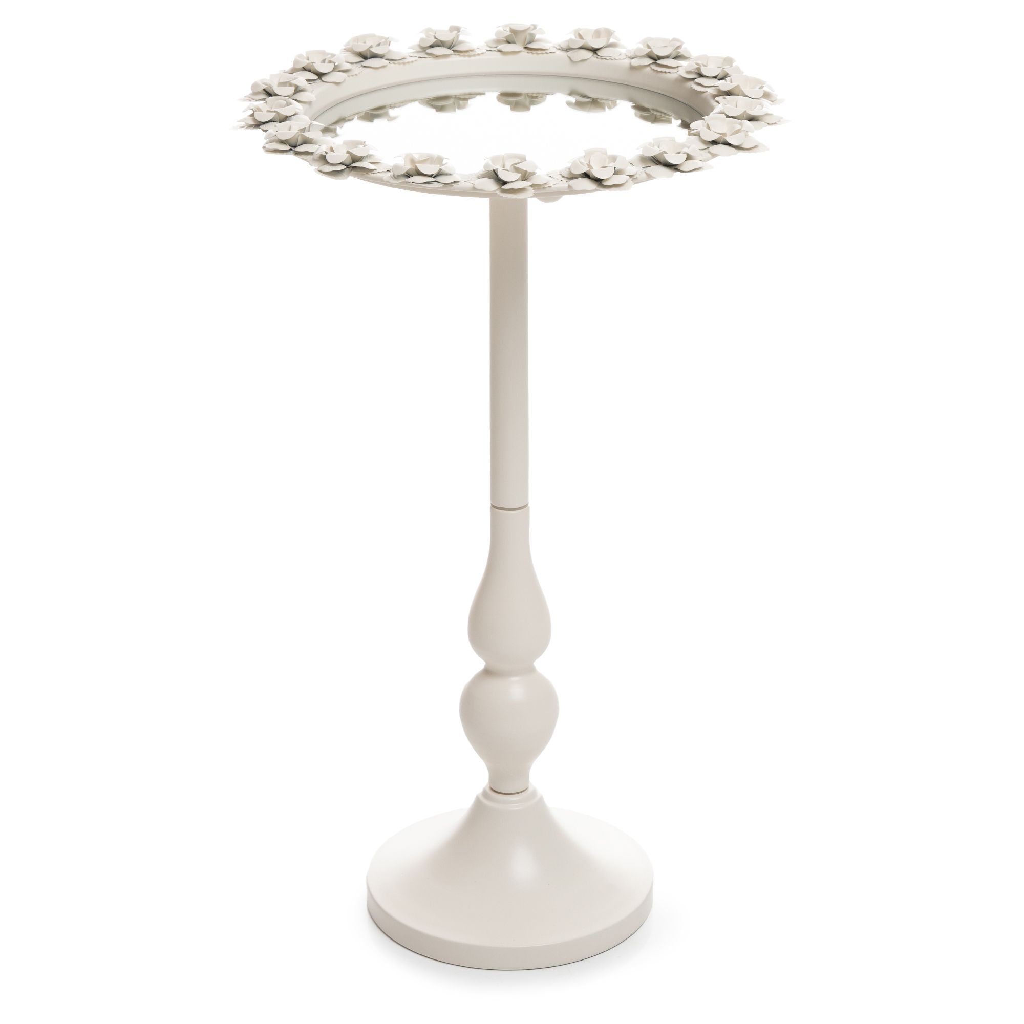 ABELLA Casa Rosen-Tablett verspiegelt auf Standfuß Höhe 67cm, Ø 41cm