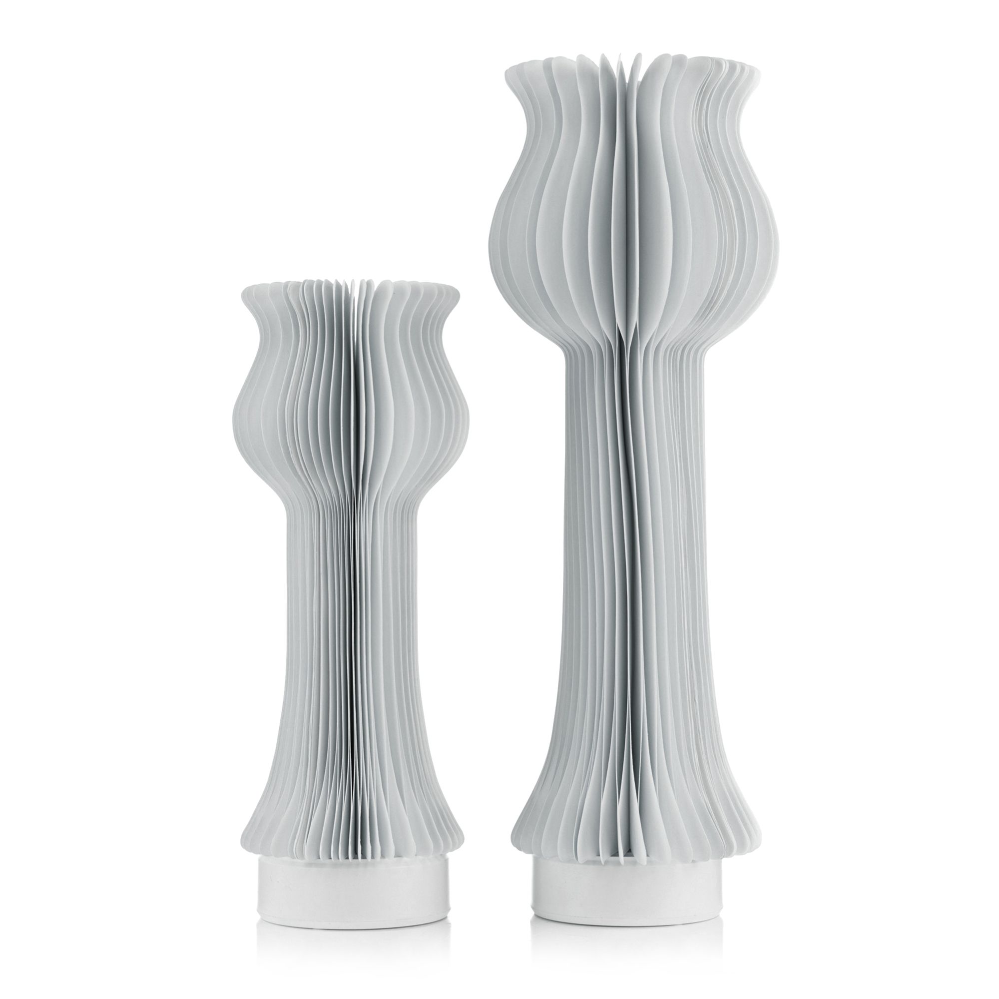 LUMIDA Casa 2 LED-Tulpen Origami-Design 5h-Timerfunktion Höhe 26cm & 36cm