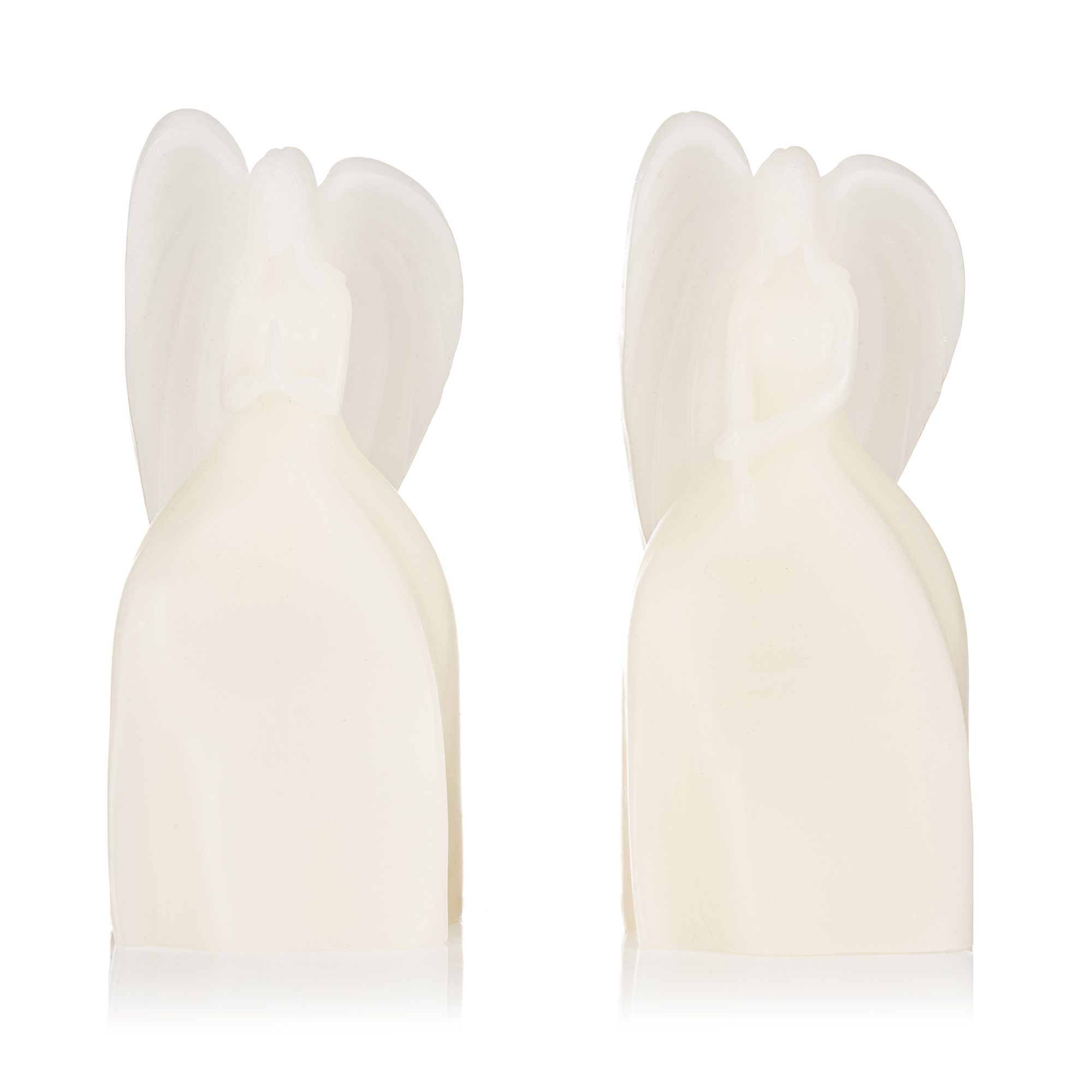 ELAMBIA 2 LED-Figurenkerzen Engel stilisiert 5h-Timerfunktion Höhe 17,5cm