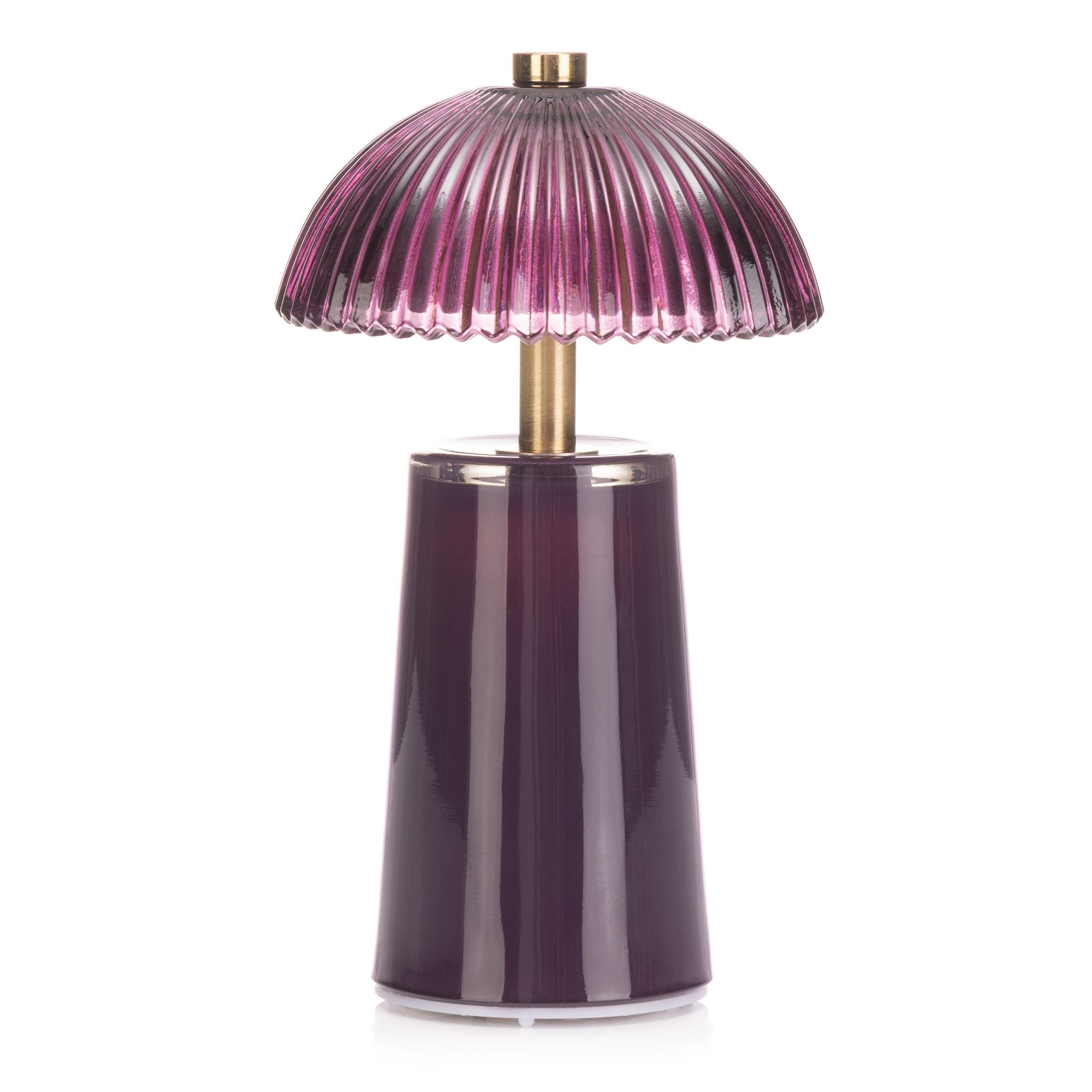 LUMIDA Casa LED-Dekoleuchte Glas-Lampenschirm 5h-Timerfunktion Höhe 18cm, Ø 10,7cm