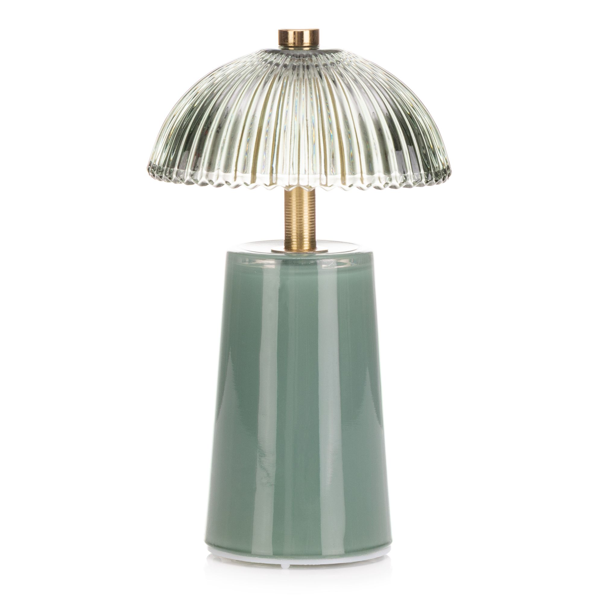 LUMIDA Casa LED-Dekoleuchte Glas-Lampenschirm 5h-Timerfunktion Höhe 18cm, Ø 10,7cm