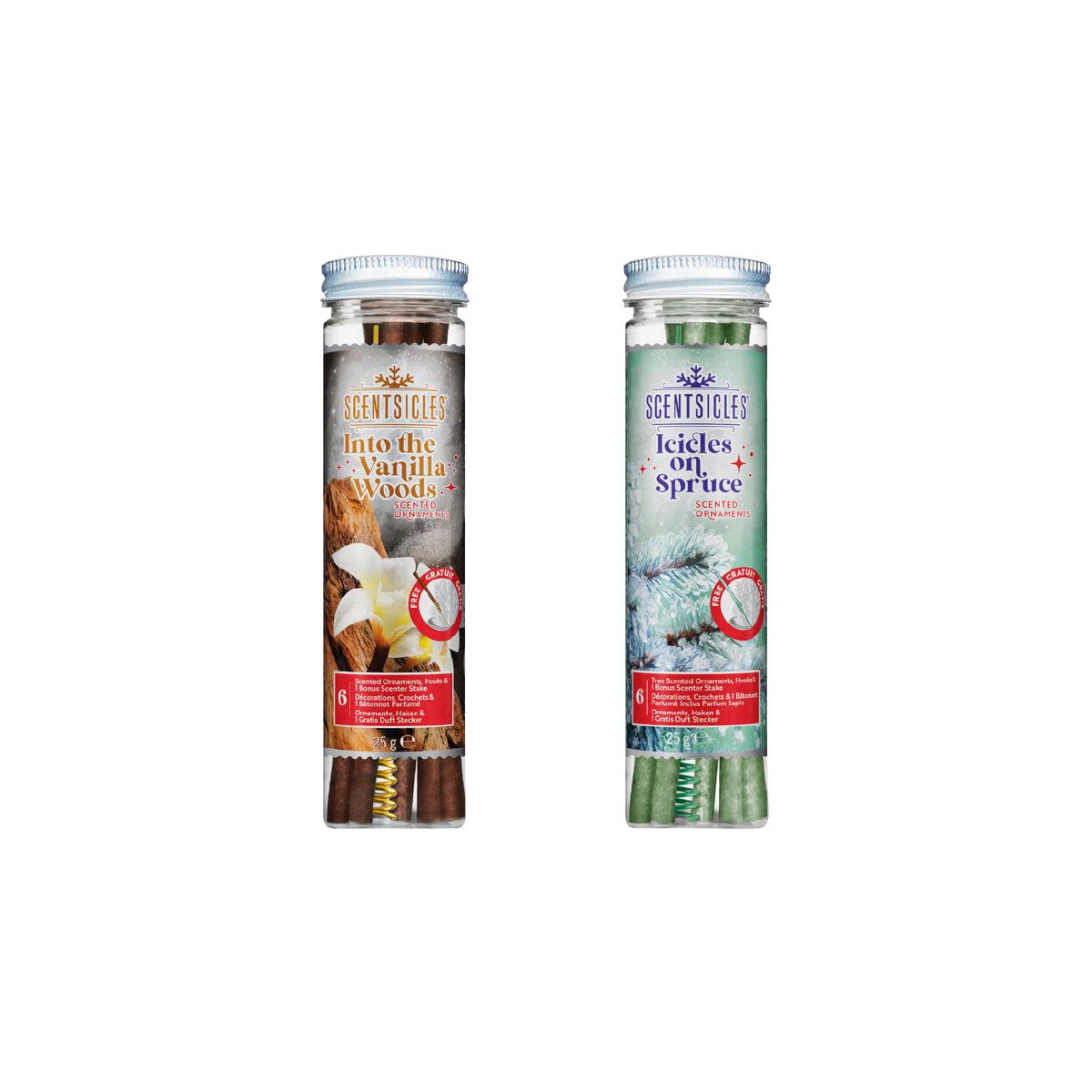 SCENTSICLES® 2er Set Duftstäbchen im Schraubglas 2 Sorten, 12 Stäbchen Duftauswahl