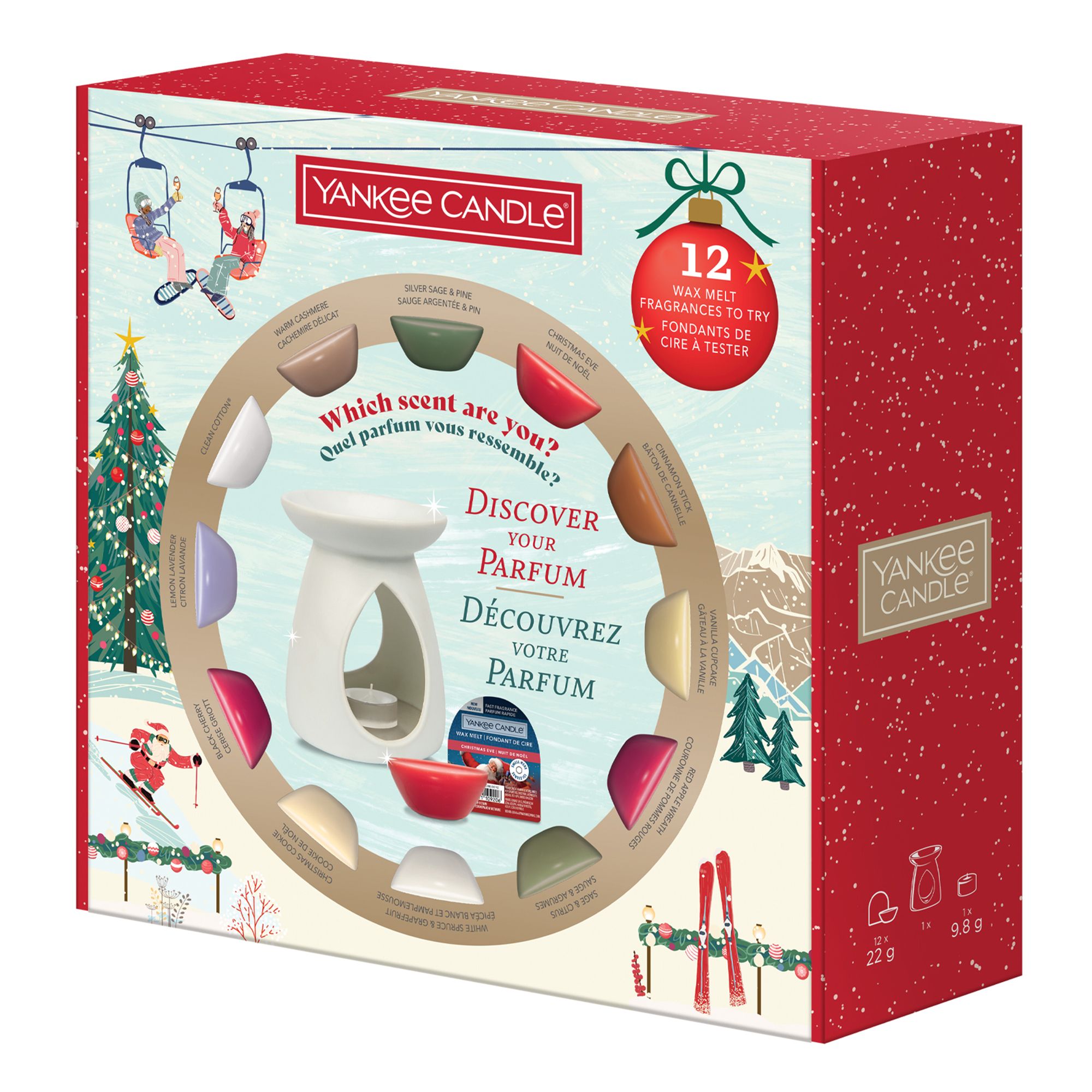 YANKEE CANDLE® Geschenk-Set Wachsschmelzer & 12 Wax Melts