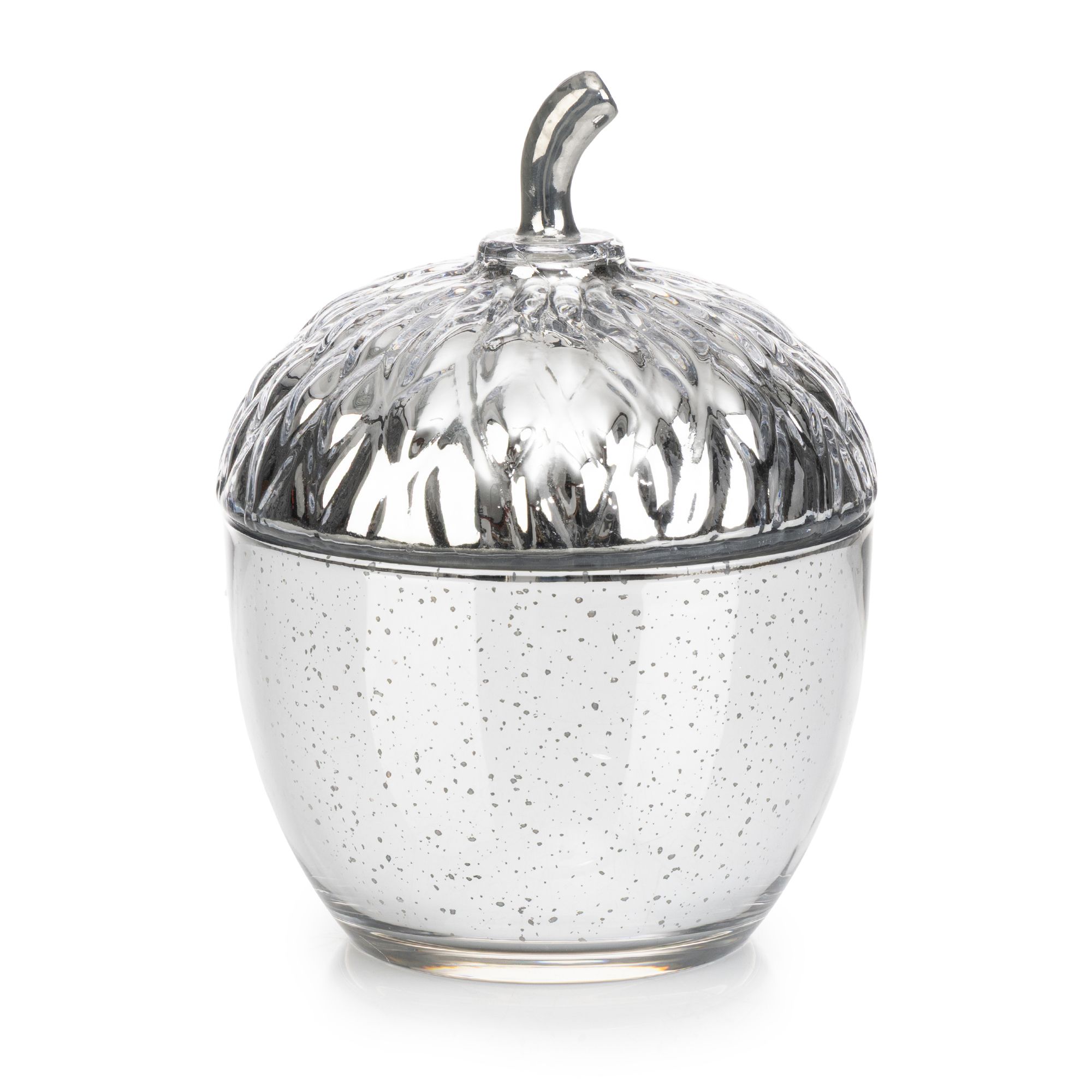 LUMIDA Casa LED-Dekoration Glasgefäß Eichel-Form Höhe 19,5cm, Ø 14,3cm