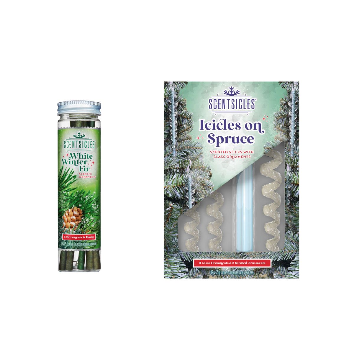 SCENTSICLES® 2er Set Duftstäbchen inkl. Glas-Ornamente 2 Sorten, 9 Stäbchen Duftauswahl