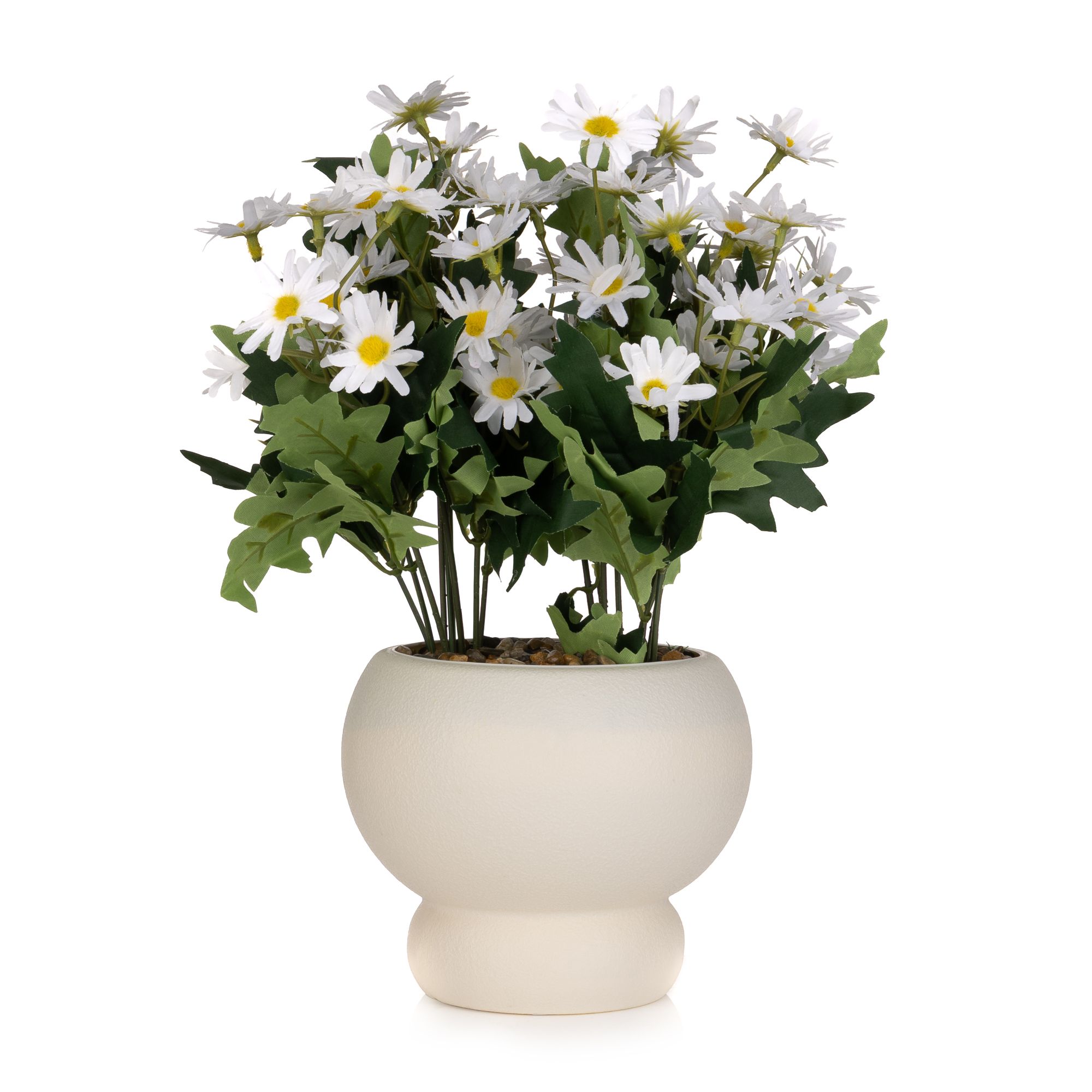 ABELLA Flora künstl. Margerite in Deko-Topf Höhe 33cm, Ø 20cm