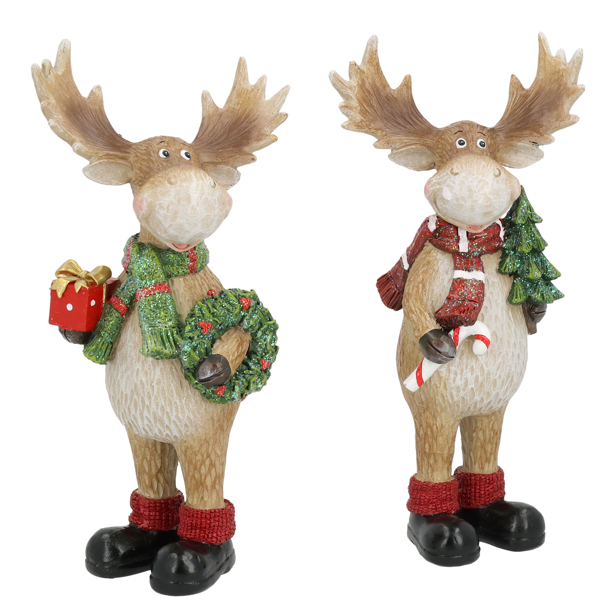 WURM Rentier Weihnachts-Dekor 2er-Set 13x27x9cm