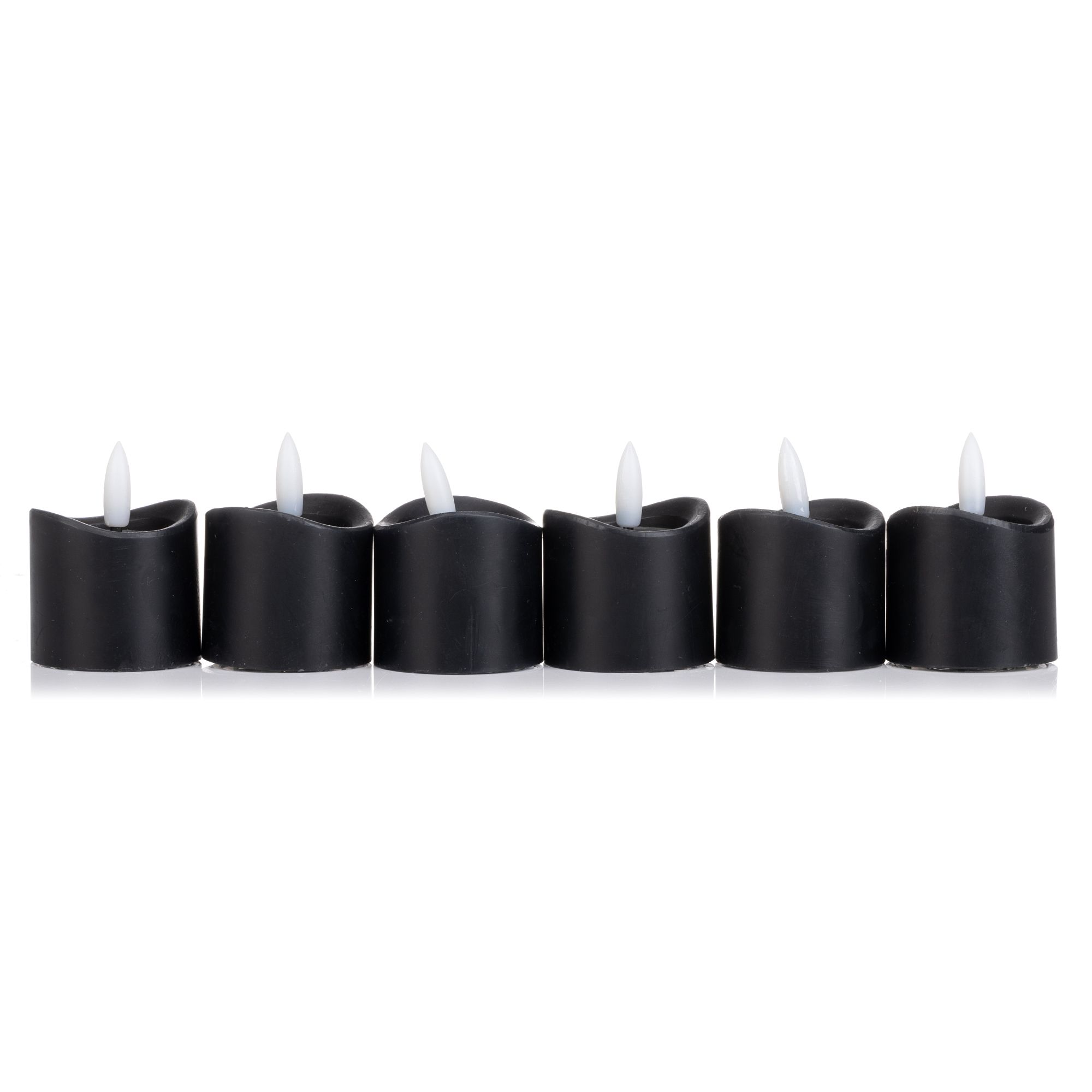 ELAMBIA 6 LED Votive-Kerzen mit Wachsspiegel 5h-Timerfunktion Ø 5cm, H. 6cm