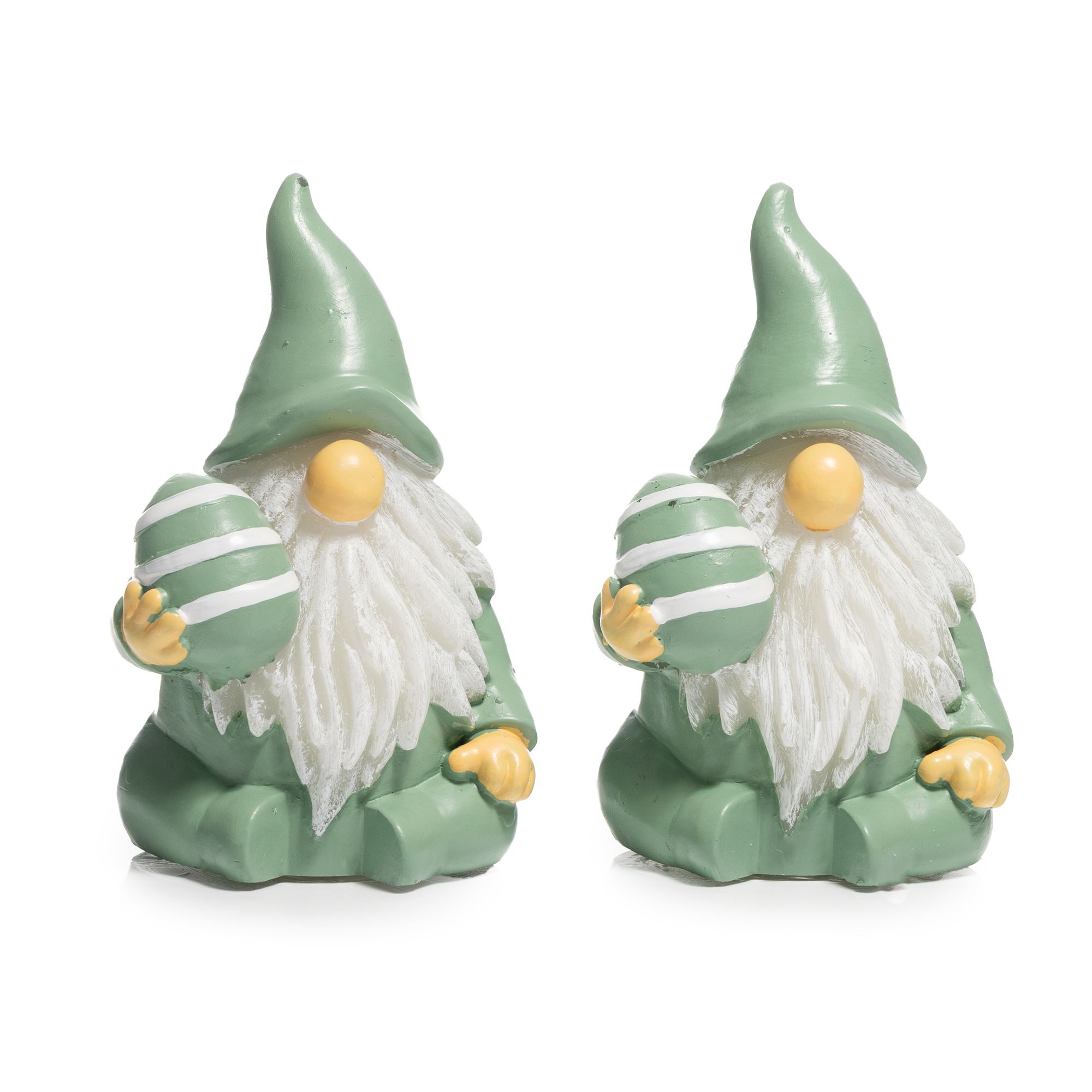 ELAMBIA 2 LED-Figurenkerzen Zwerg mit Osterei 5h-Timerfunktion Höhe 12,5cm