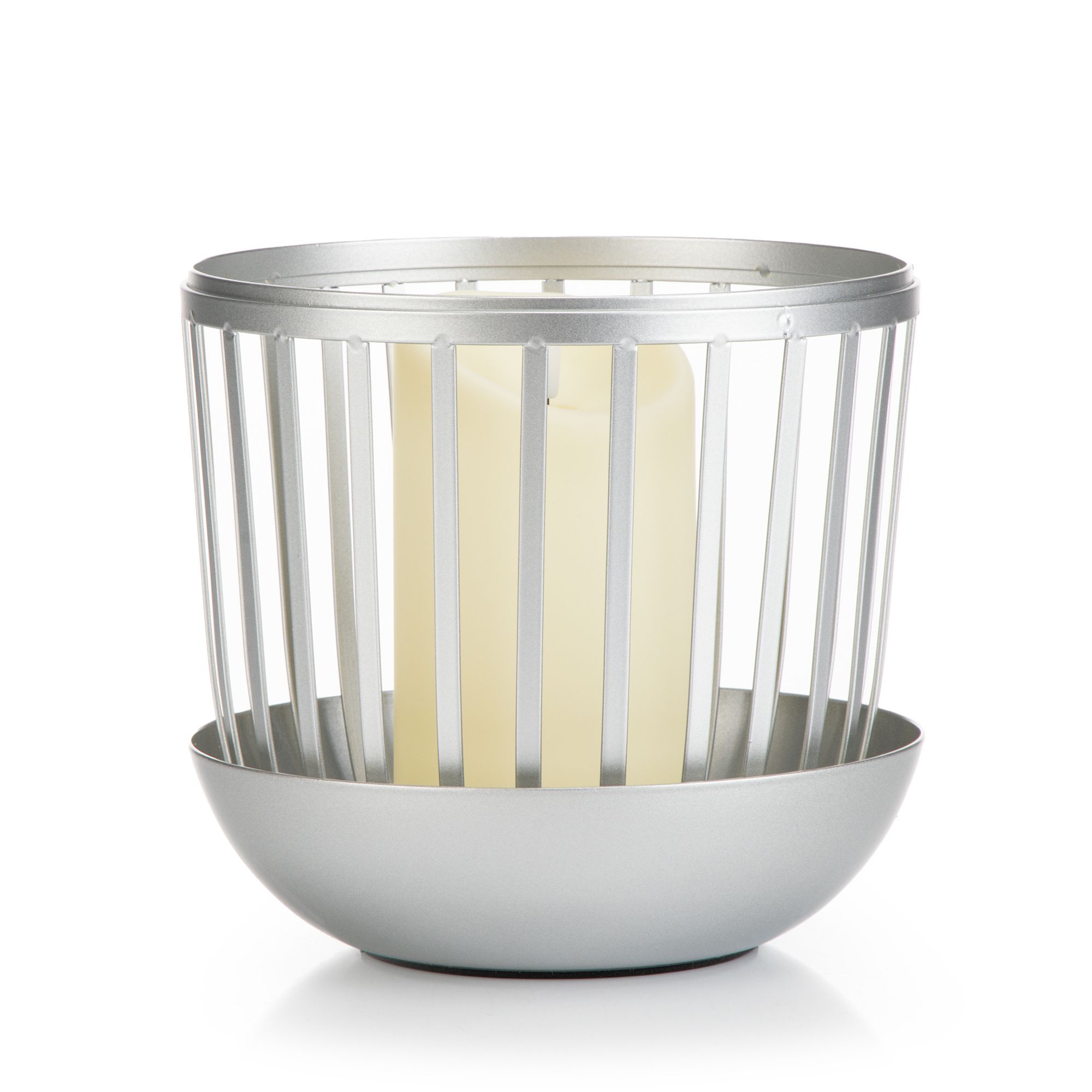 ELAMBIA 3in1 Windlicht mit LED-Kerze umdekorierbar Höhe 23cm, Ø 18cm