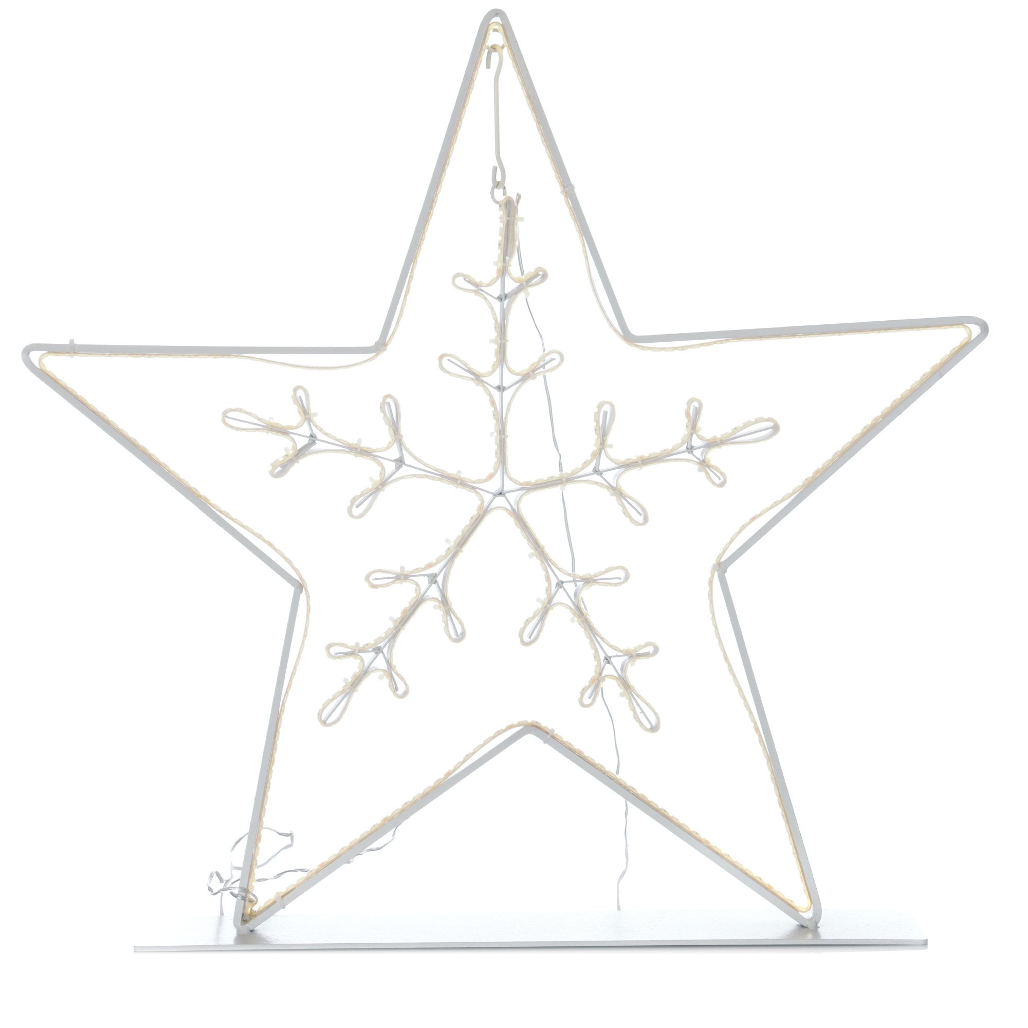 LUMIDA Xmas LED-Dekoration 2in1 Silhouette dimmbar, 6h-Timer Höhe ca. 60cm