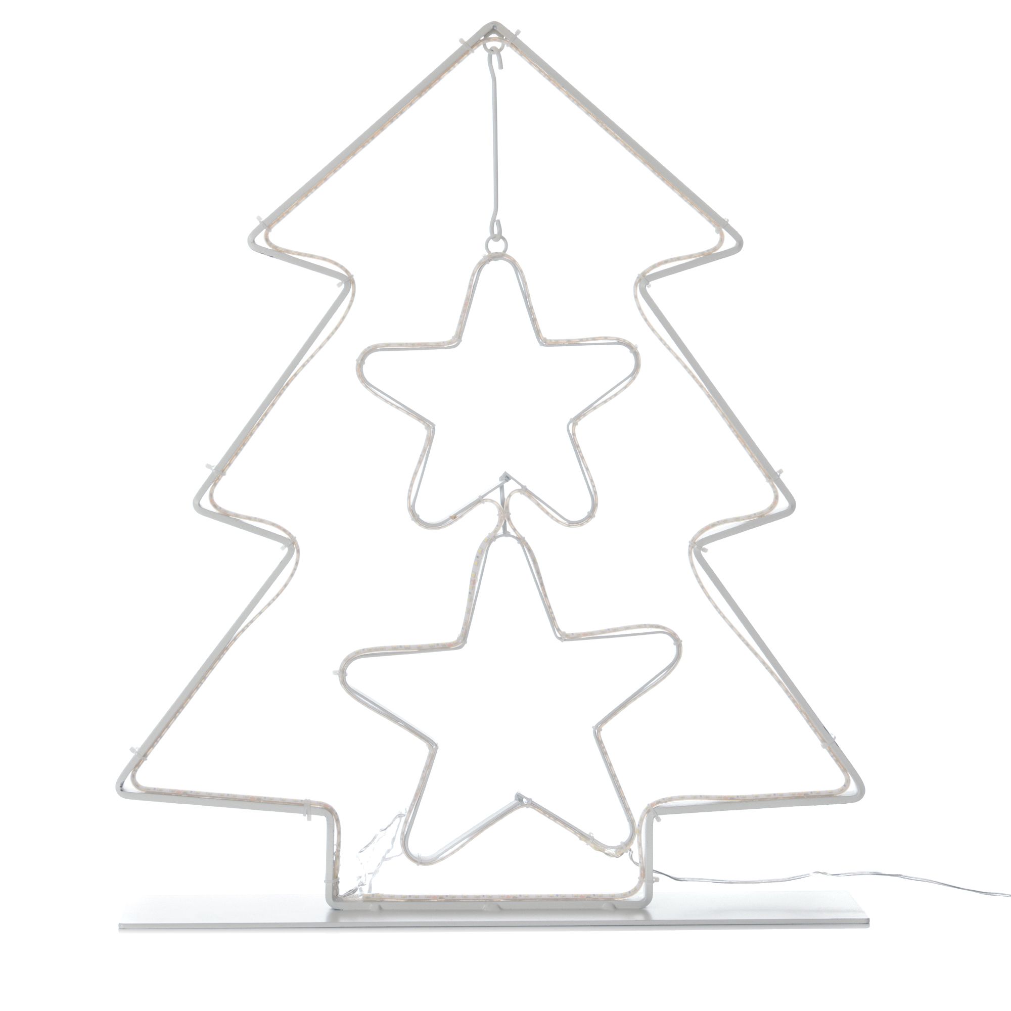 LUMIDA Xmas LED-Dekoration 2in1 Silhouette dimmbar, 6h-Timer Höhe ca. 60cm