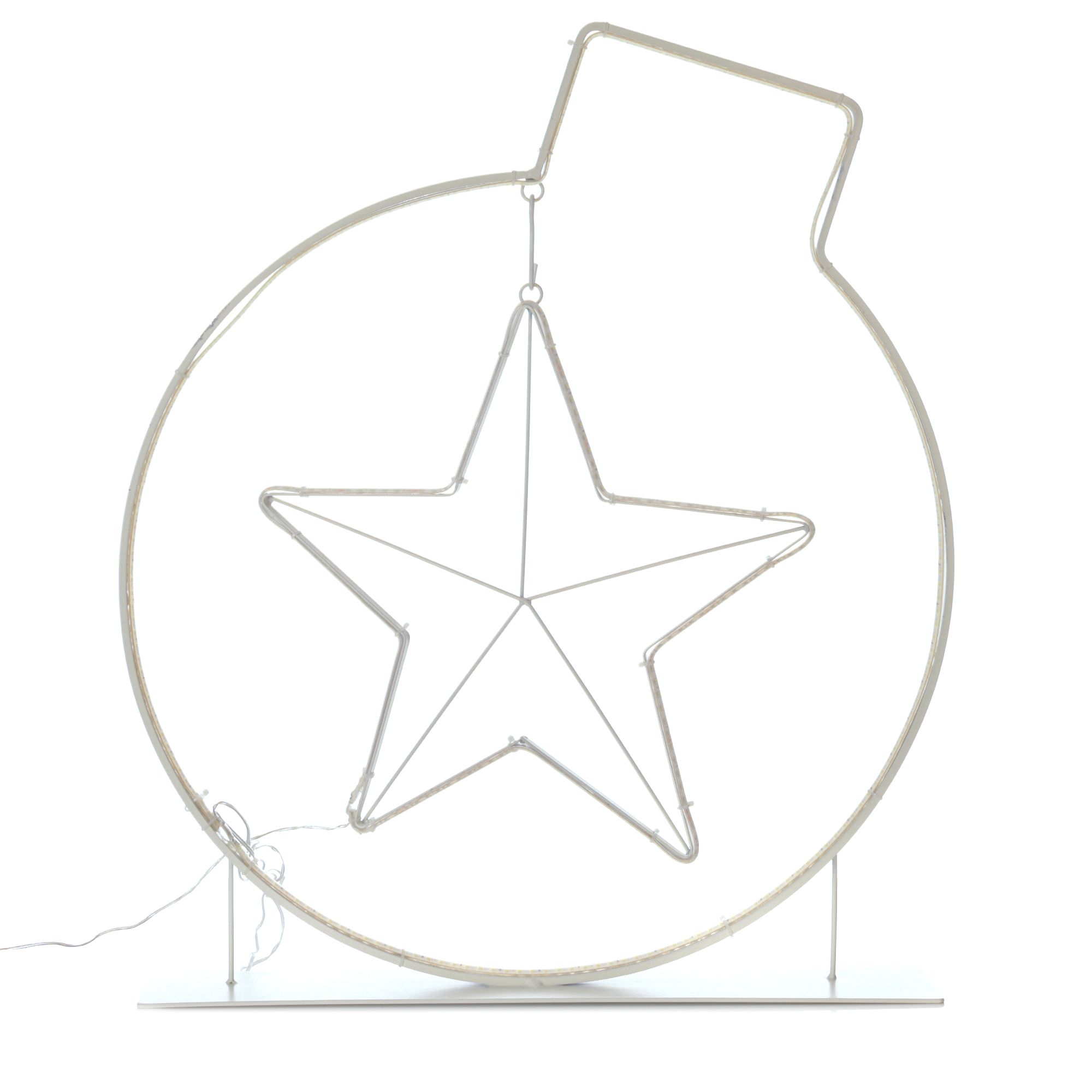 LUMIDA Xmas LED-Dekoration 2in1 Silhouette dimmbar, 6h-Timer Höhe ca. 60cm