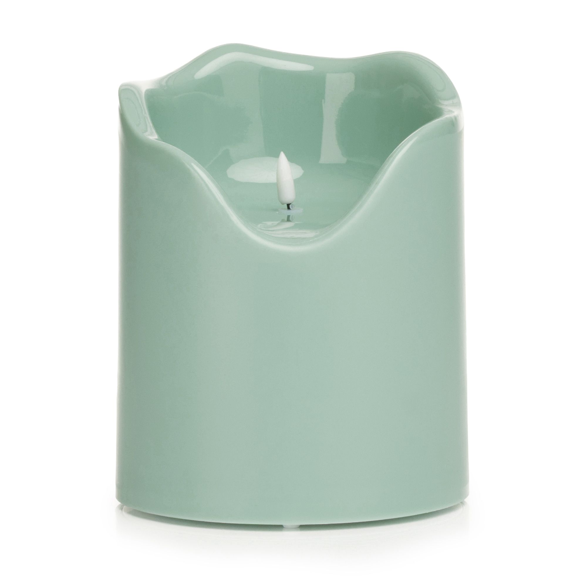 ELAMBIA outdoor LED-Bodenkerze Wachs-Spiegel Flamme Luma 600h Brenndauer