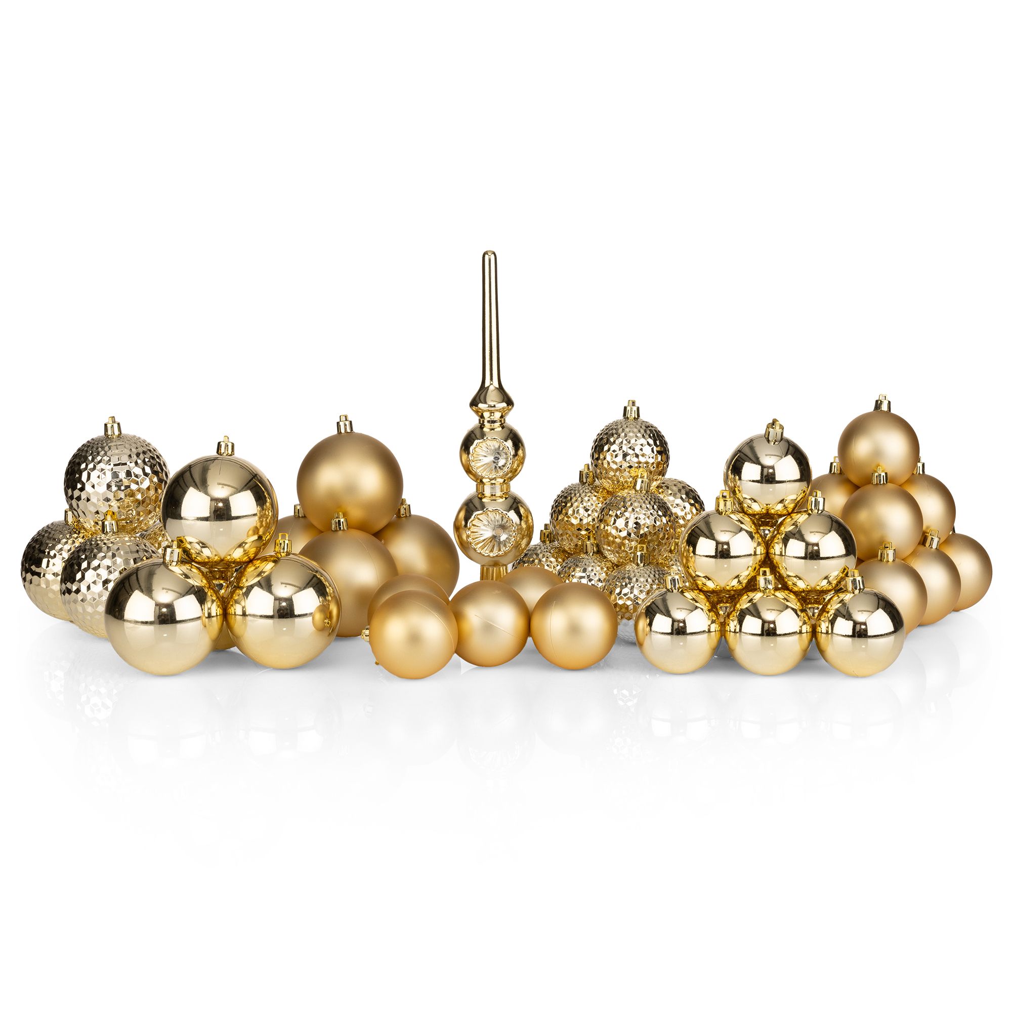 ABELLA Xmas Weihnachtskugel-Set 2-farbig sortiert Kunststoff 49 Teile