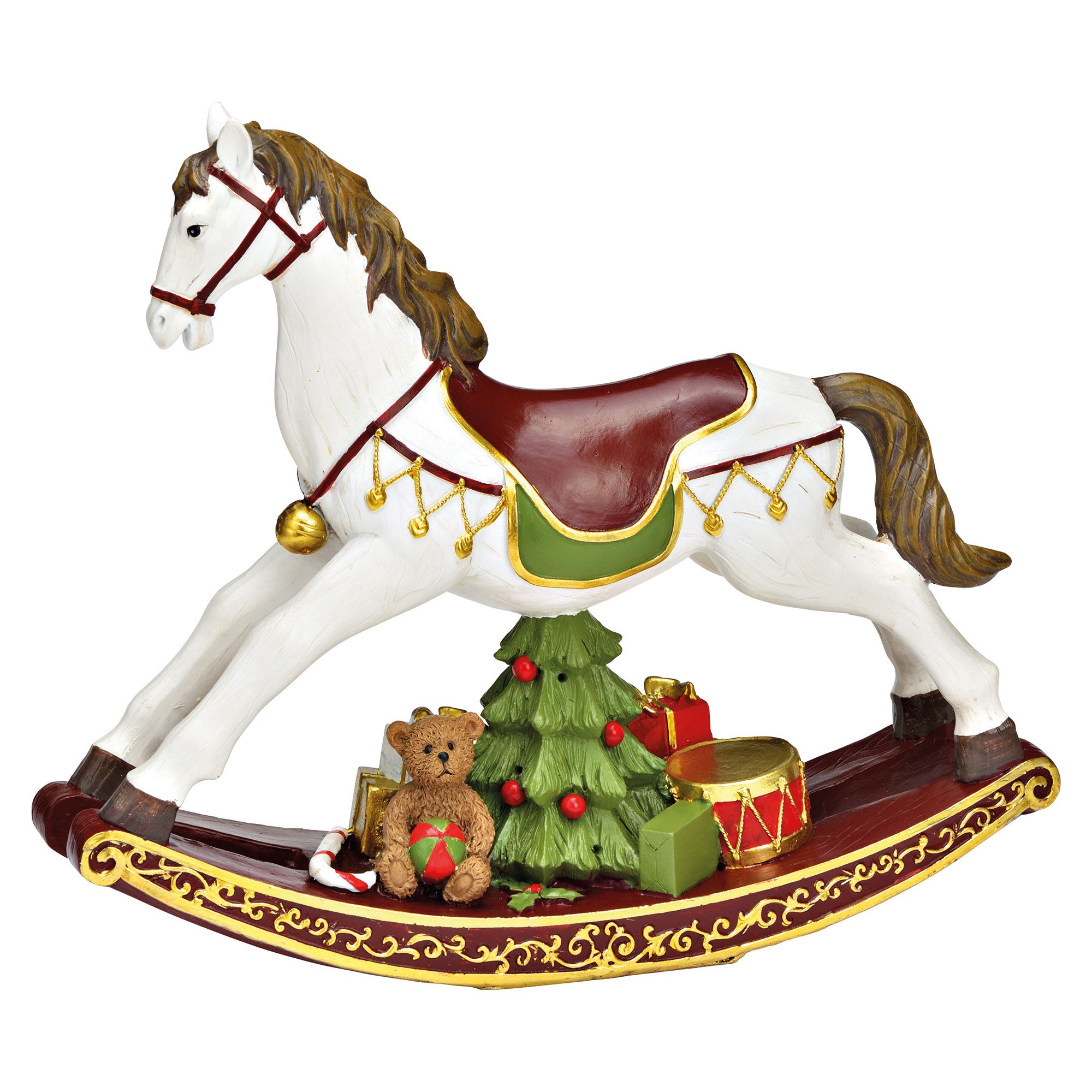 WURM Schaukelpferd mehrfarbig ca. 30x25x8cm