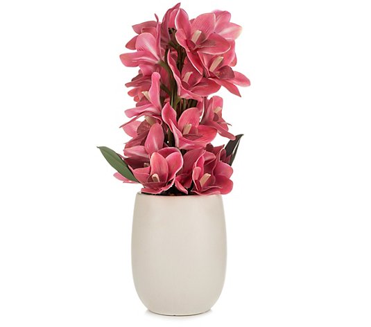 ABELLA Flora künstliche Orchidee Keramiktopf Höhe ca. 48cm