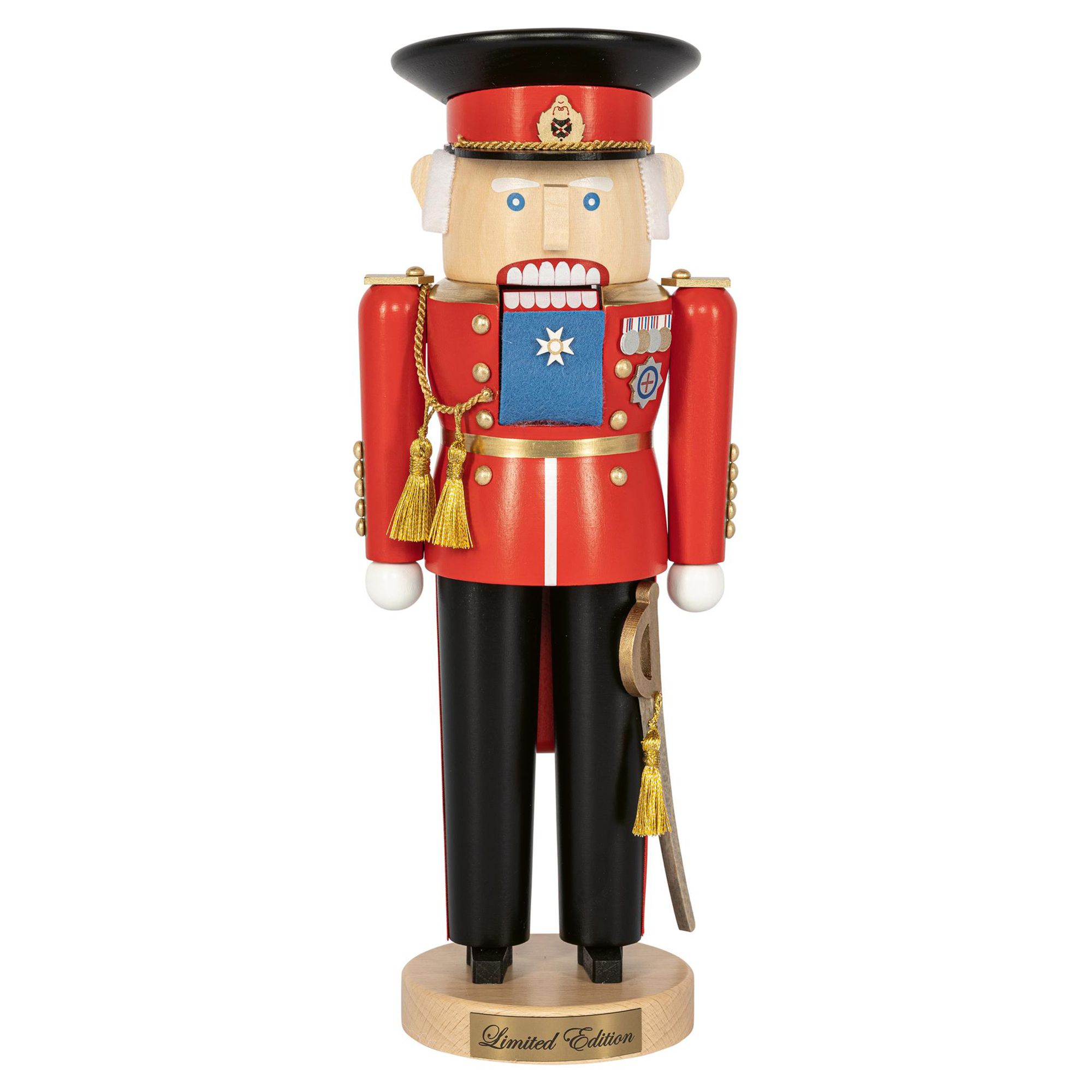 GLÄSSER SEIFFEN Nussknacker König Charles Höhe 25cm