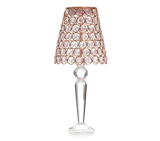 LUMIDA Casa Deko-Lampe Kristall-Design Acrylfuß Timer, Höhe 33cm