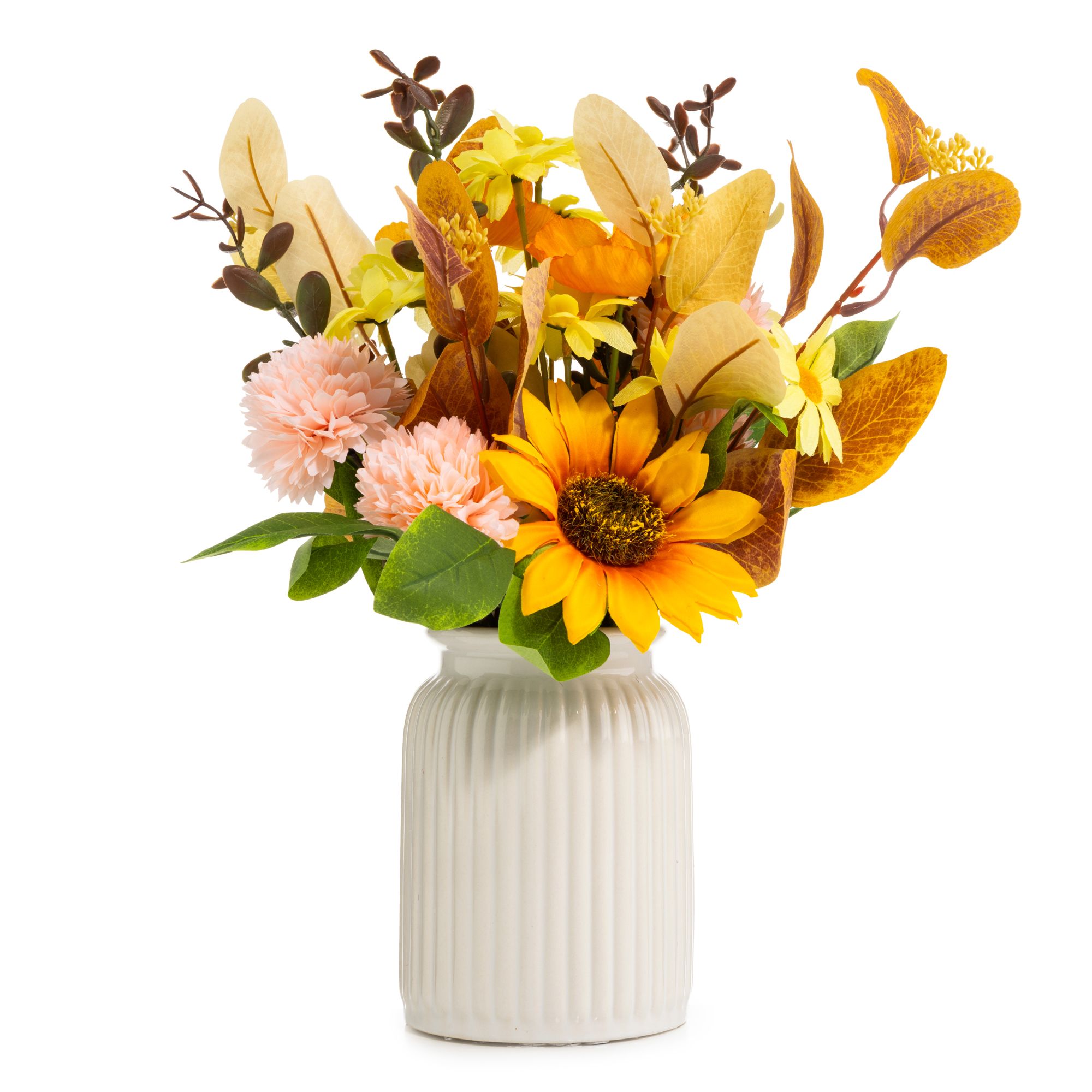 ABELLA Flora künstl. Bouquet sommerlich in Keramik-Vase Höhe ca. 40cm