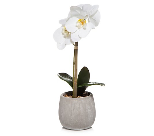 ABELLA Flora Mini-Orchidee künstlich Keramiktopf Höhe ca. 38cm