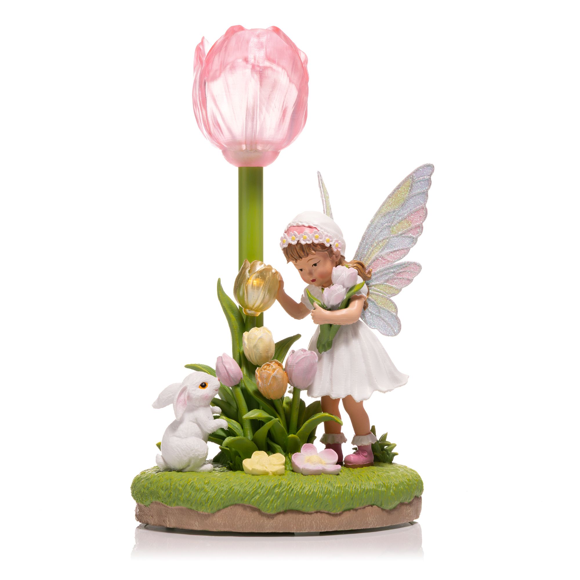 LUMIDA Casa LED Design-Tulpe Feen-Zauber Kristalloptik Höhe 30cm