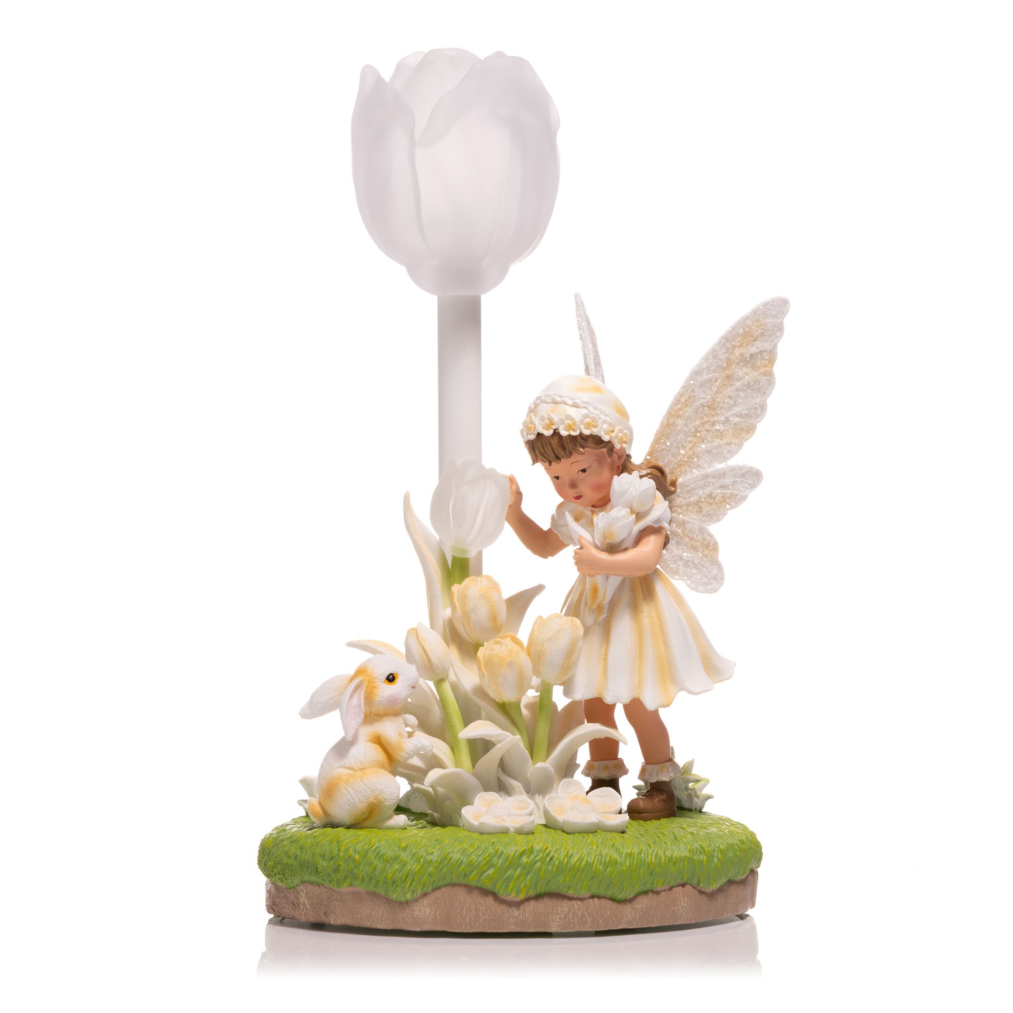 LUMIDA Casa LED Design-Tulpe Feen-Zauber Kristalloptik Höhe 30cm