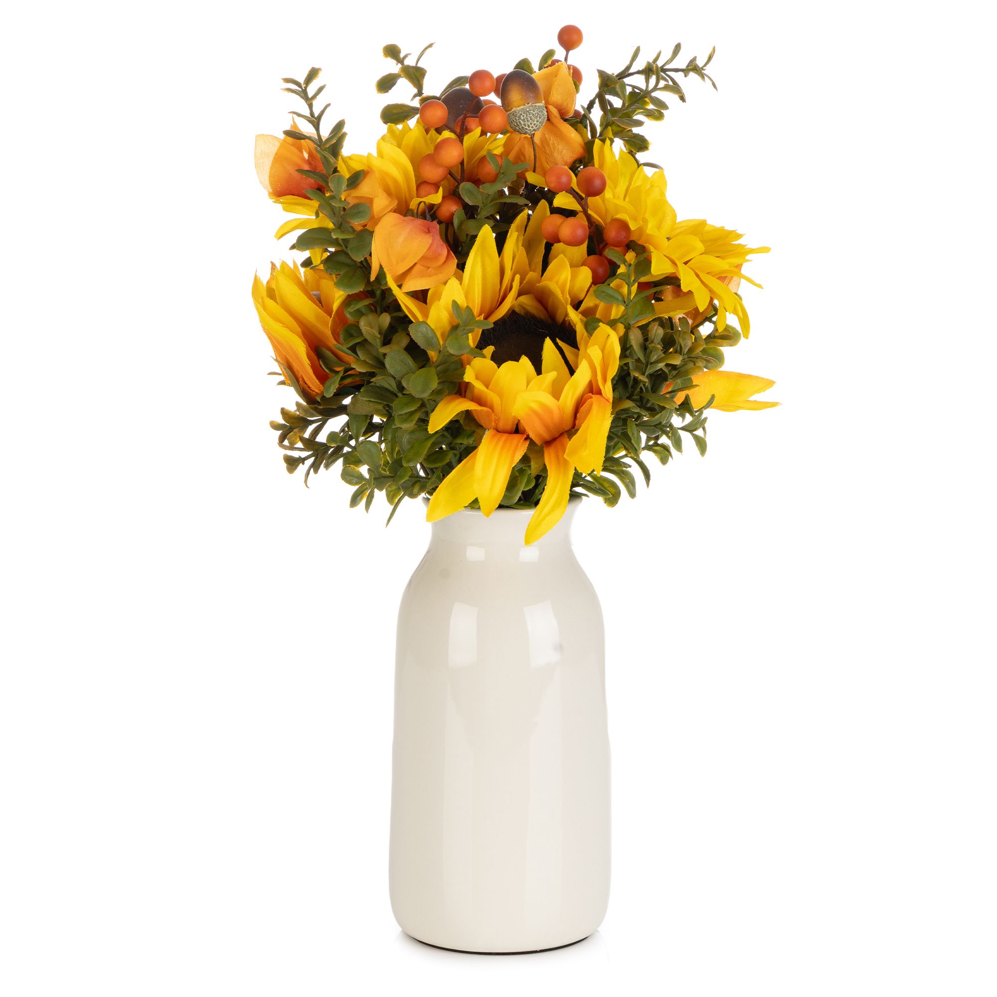ABELLA Flora künstl. Bouquet Keramik-Vase outdoorgeeignet Höhe ca. 40cm
