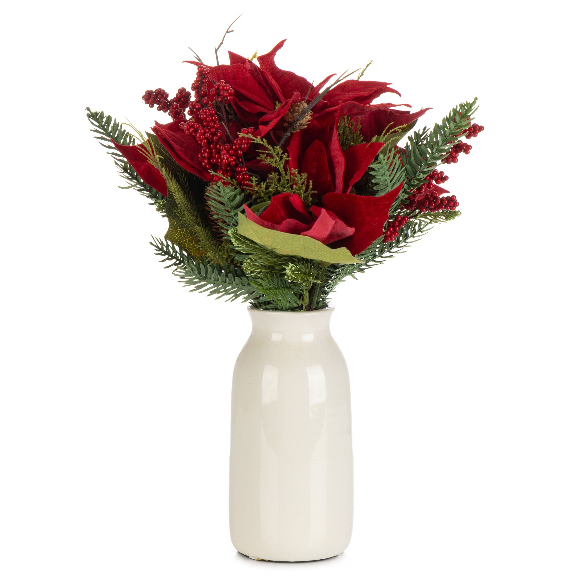 ABELLA Flora künstl. Bouquet Keramik-Vase outdoorgeeignet Höhe ca. 40cm