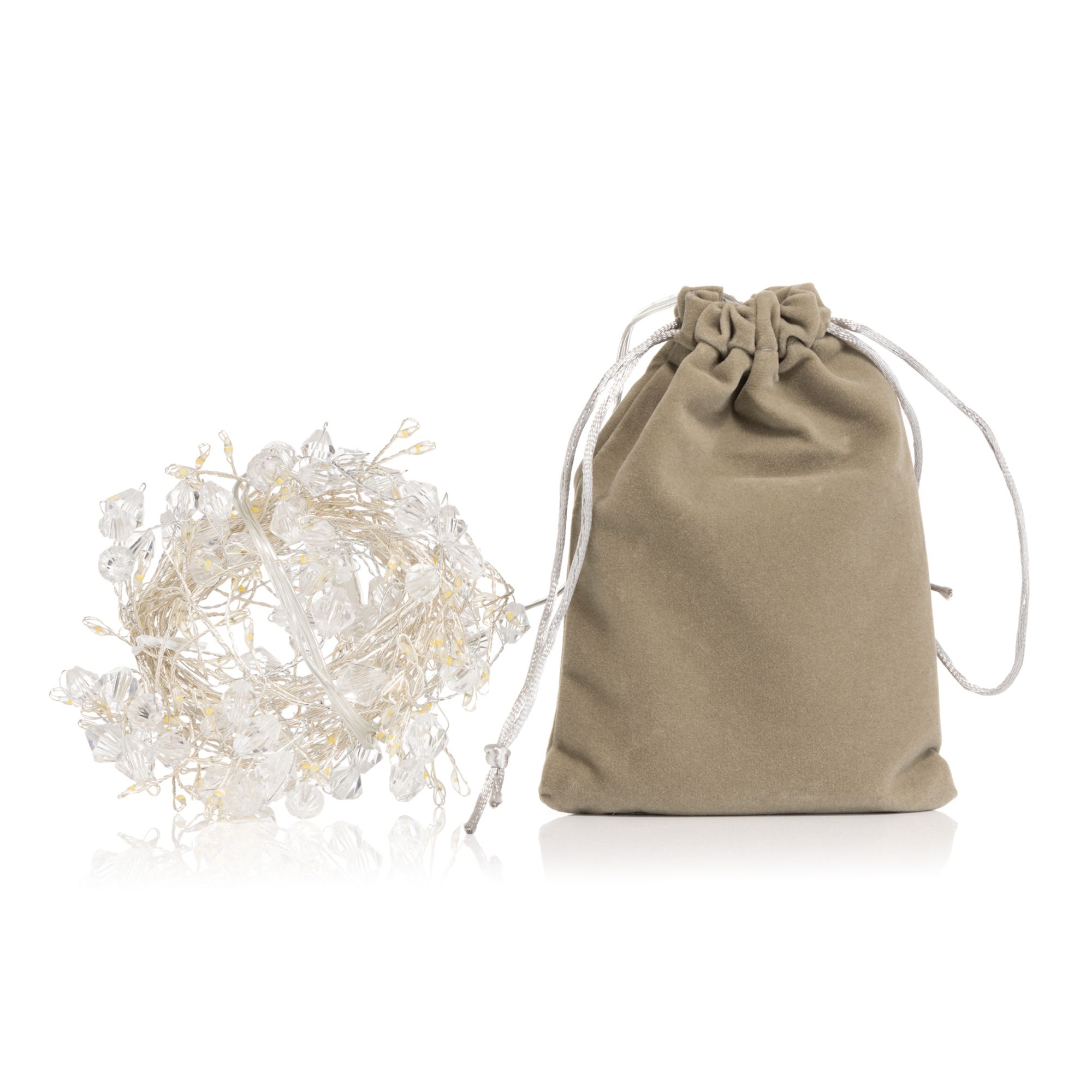 LUMIDA Xmas 2 LED-Lichterketten Kristall-Optik outdoorgeeignet Timer, 150 LEDs, 2m