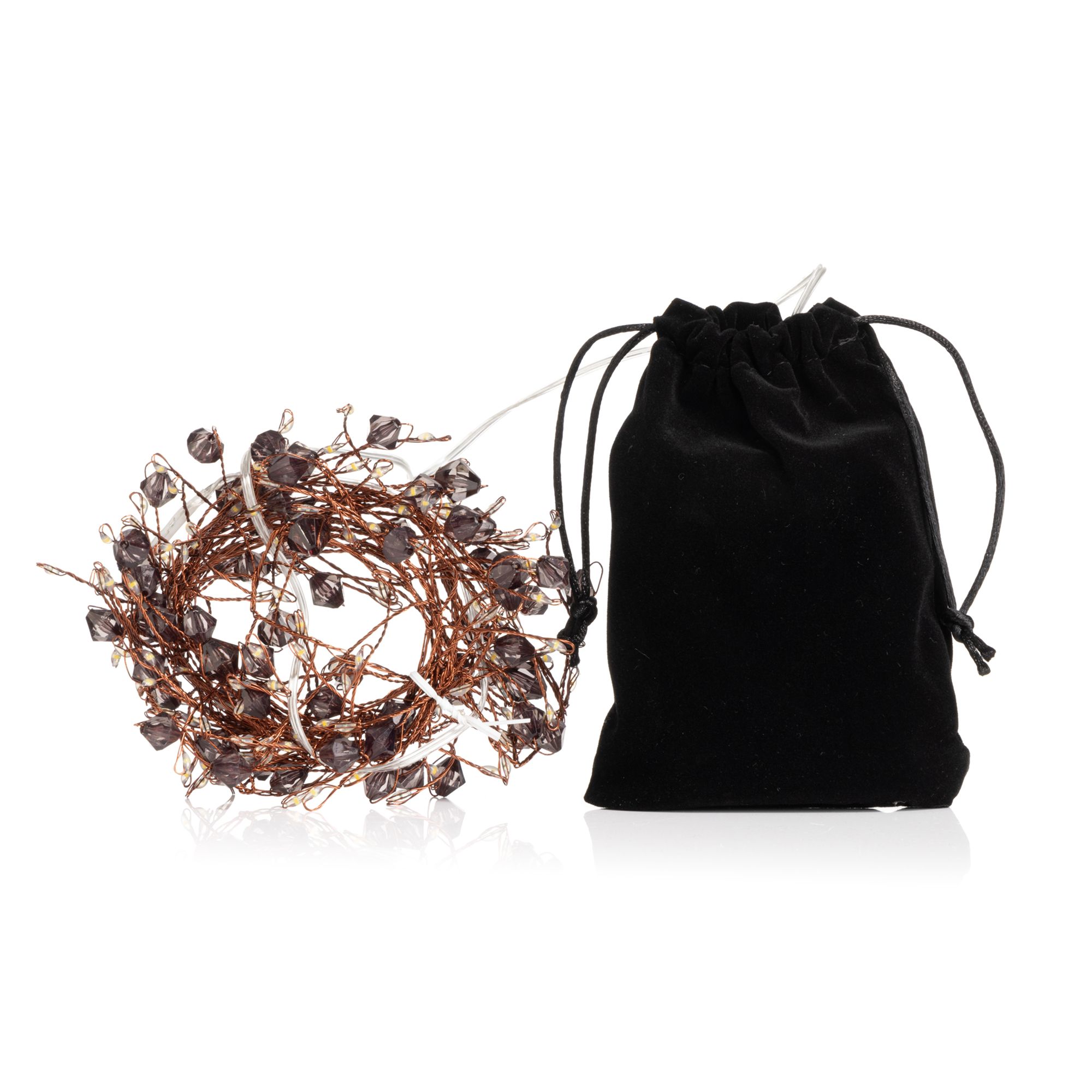 LUMIDA Xmas 2 LED-Lichterketten Kristall-Optik outdoorgeeignet Timer, 150 LEDs, 2m