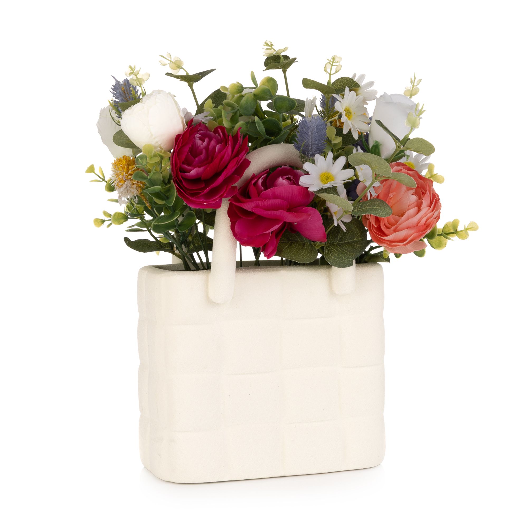 ABELLA Flora künstl. Arrangement Keramik-Vase Höhe 38cm