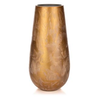 ABELLA Flora Glasvase Eislack-Effekt Höhe 25cm, Ø 13,5cm