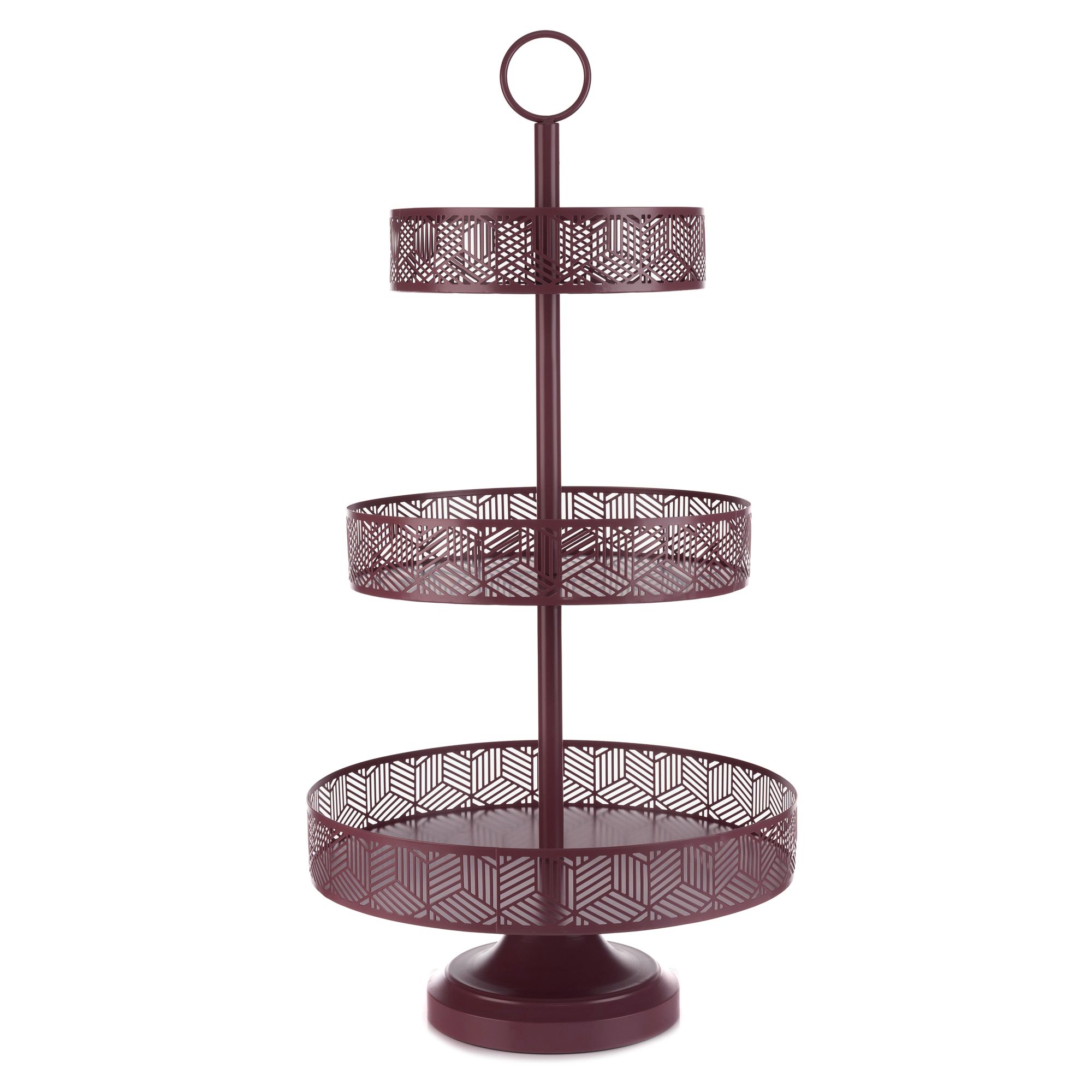 ABELLA Casa Metall-Etagere 3 Böden variabel gestaltbar Höhe 100cm, Ø 49cm