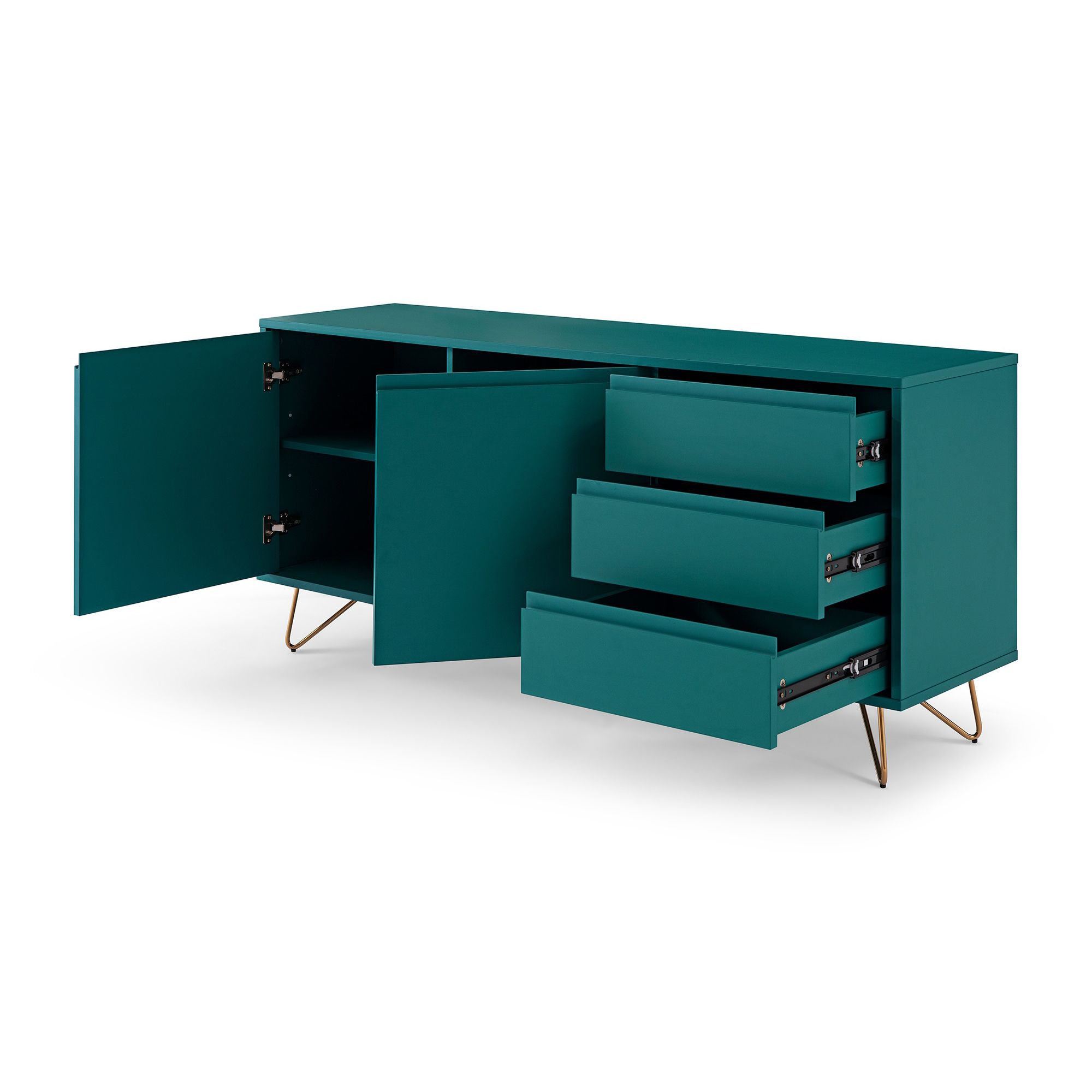 SALESFEVER Sideboard mit 2 Türen & 3 Schubladen 150x40x70cm QVC.de