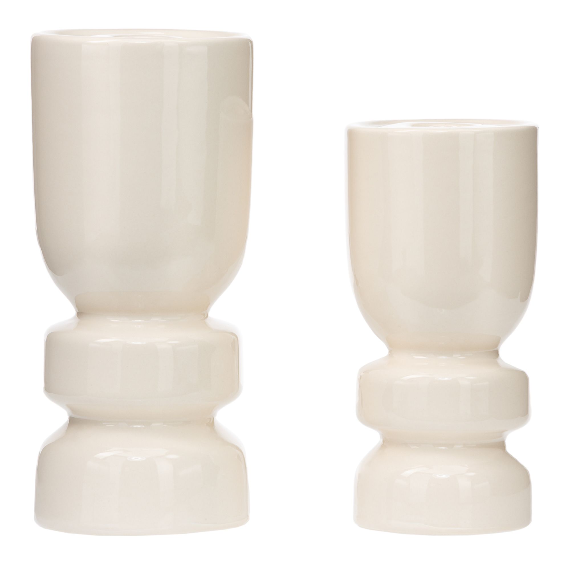 CASA DAWID by Dawid Tomaszewski 2 Kerzenständer mattiert Höhe 15cm & Höhe 18cm