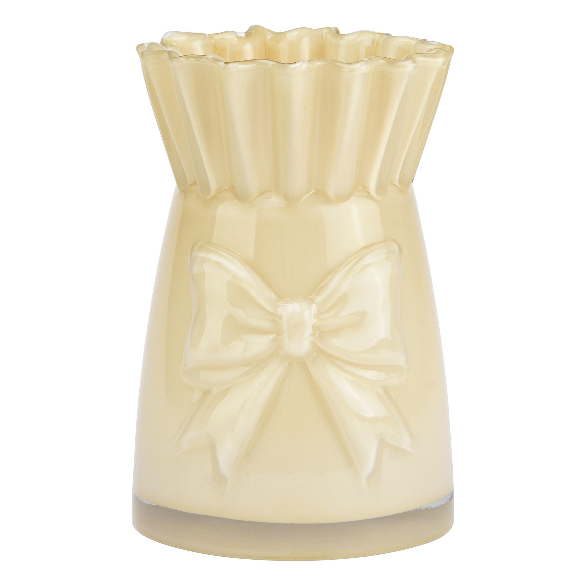 WURM Vase mit Schleife aus Glas Maße 12x18x12cm