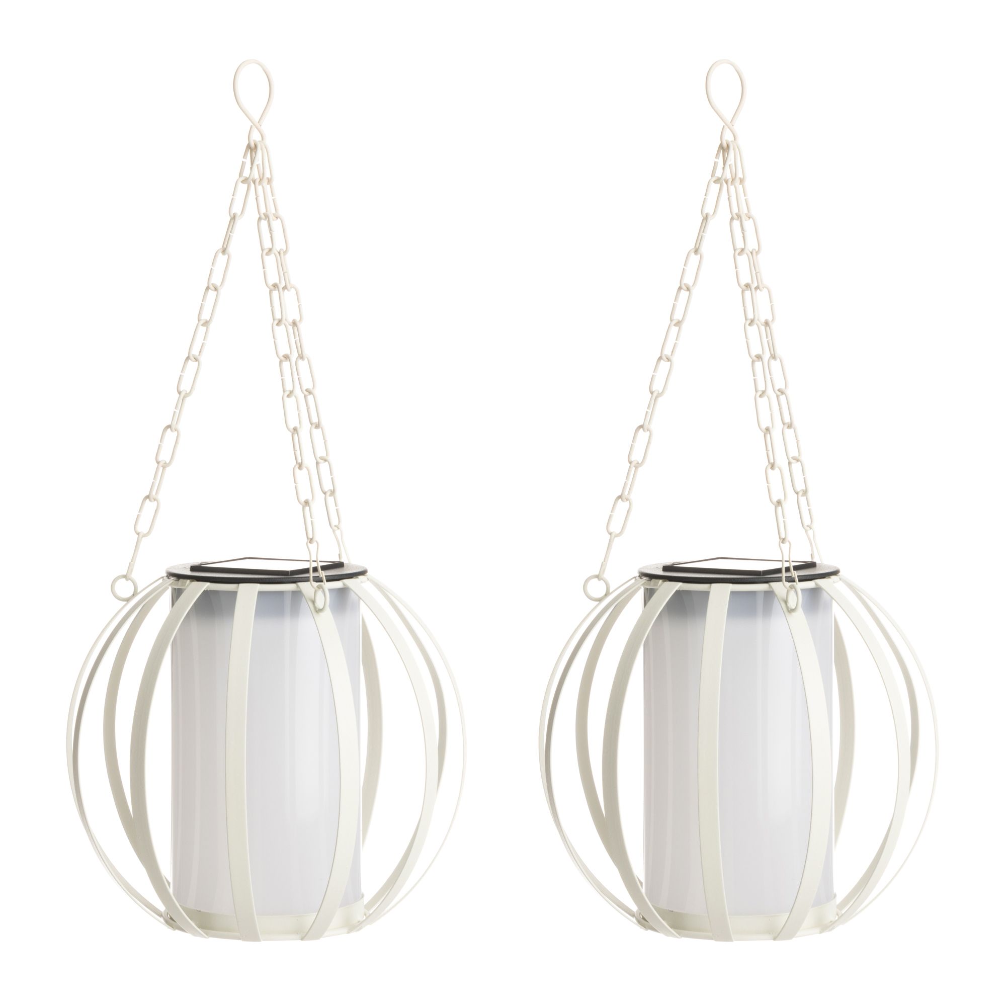 LUMIDA Garden 2 Solar-Leuchten mit Flamm-Effekt zum Hängen Höhe 14cm, Ø 17cm