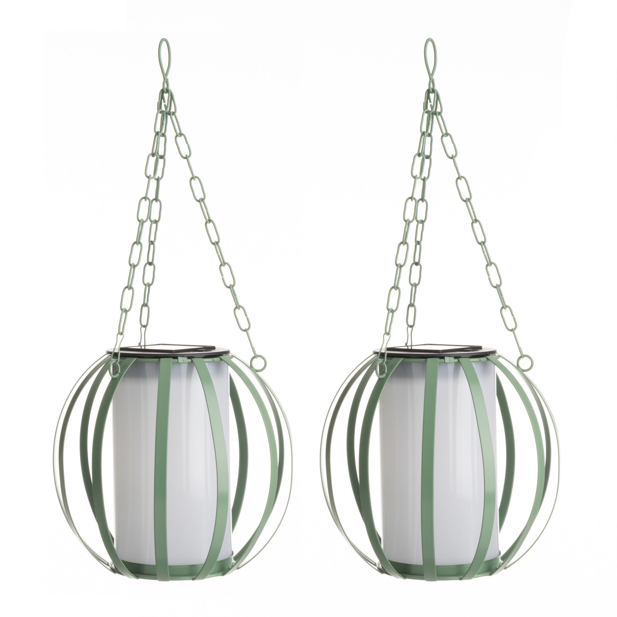 LUMIDA Garden 2 Solar-Leuchten mit Flamm-Effekt zum Hängen Höhe 14cm, Ø 17cm