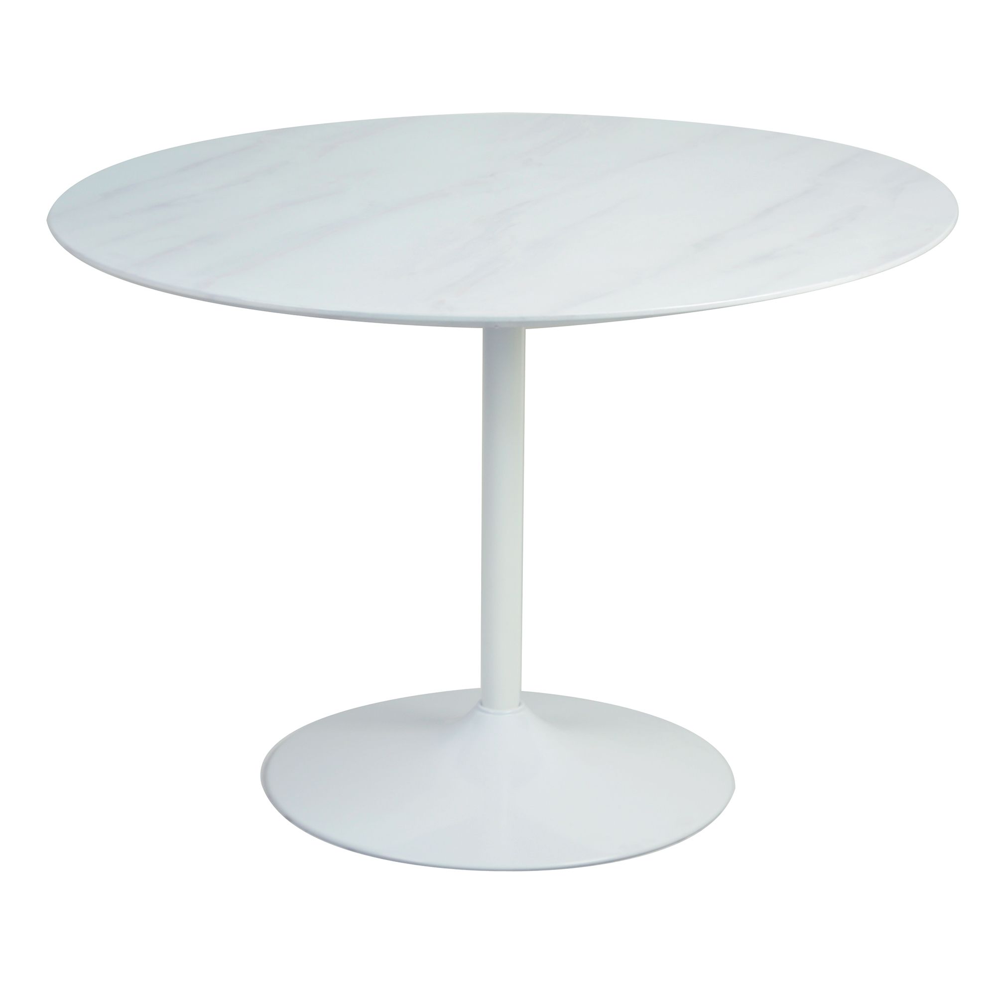 Tisch 110cm, weiß SALESFEVER Marmor-Optik rund Ø H. 75cm