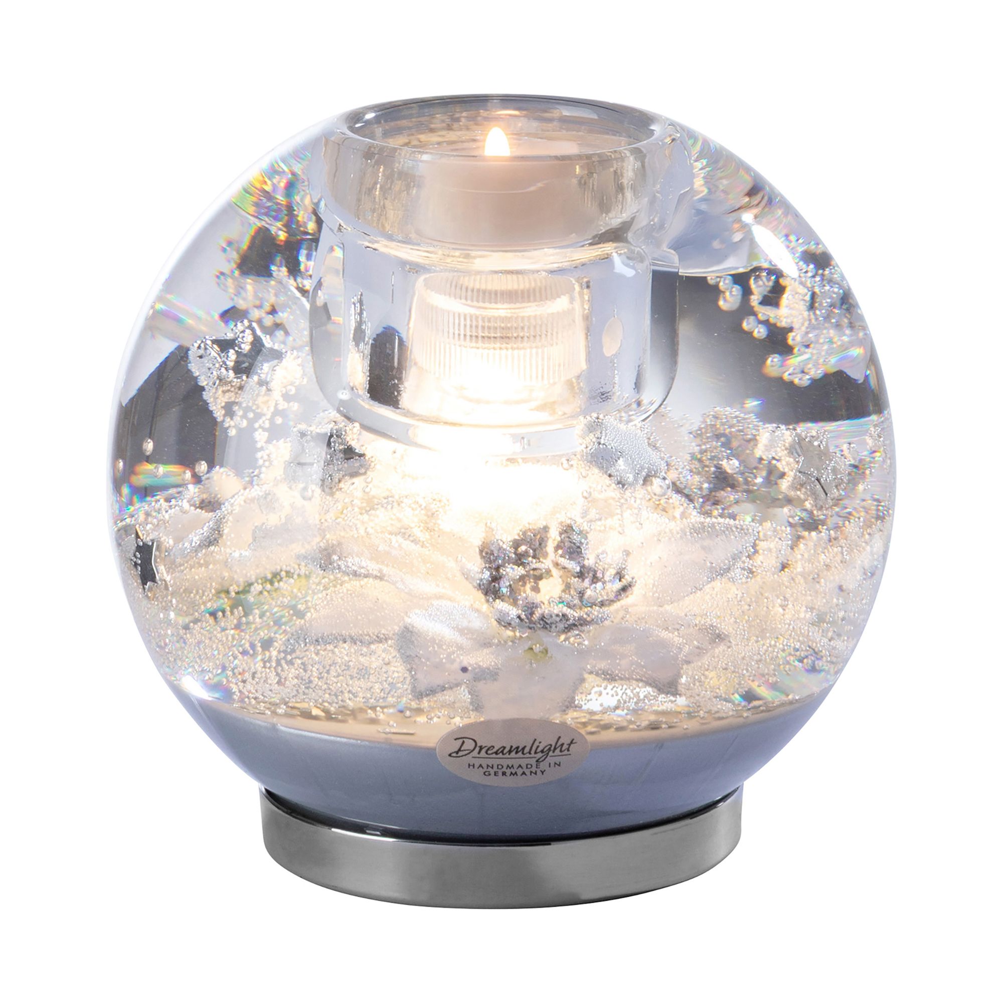 DREAMLIGHT Teelichthalter MERCUR, inkl. LED Designauwahl Höhe 12cm, Ø 11cm