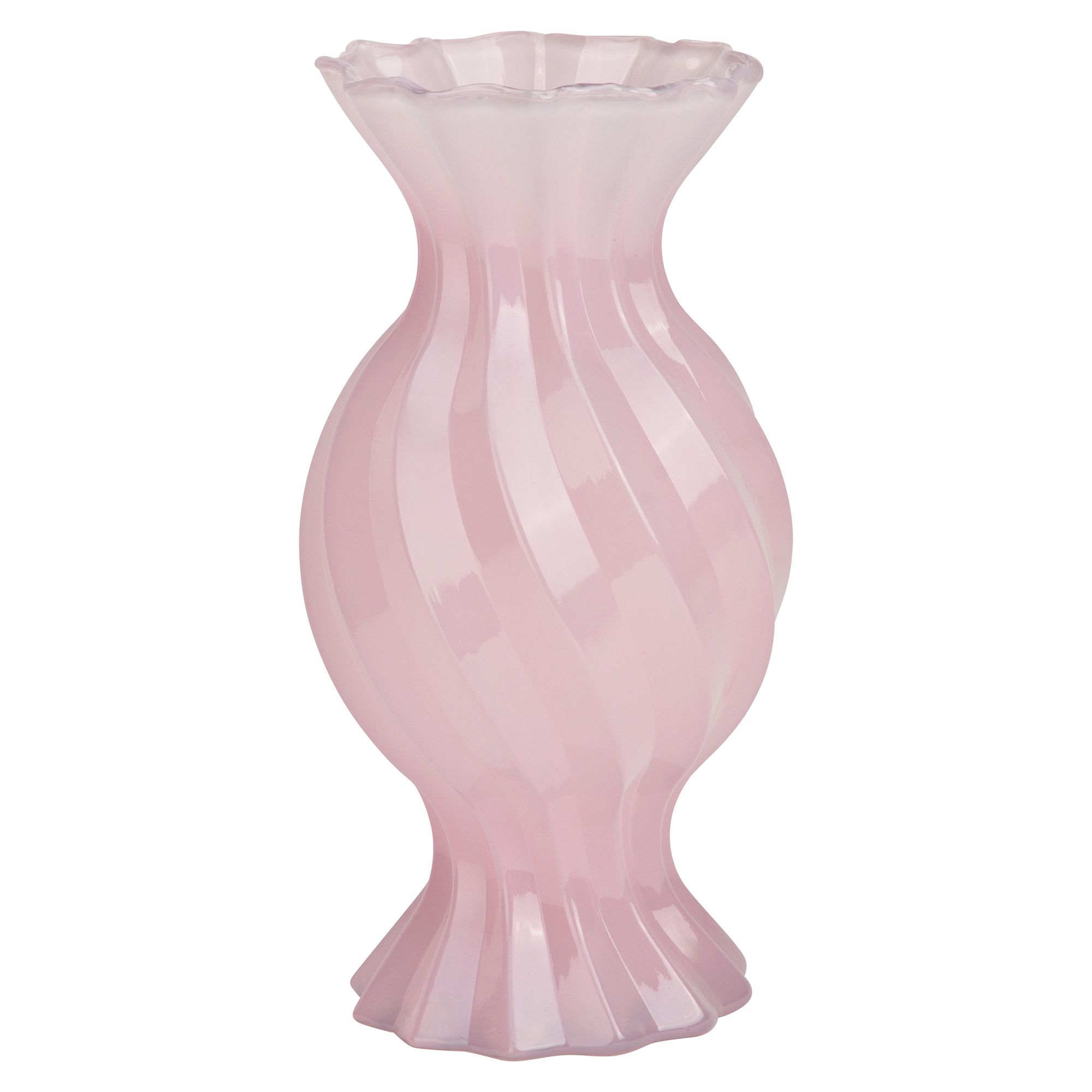 WURM Vase Bonbon-Optik aus Glas Maße 14x27x14cm