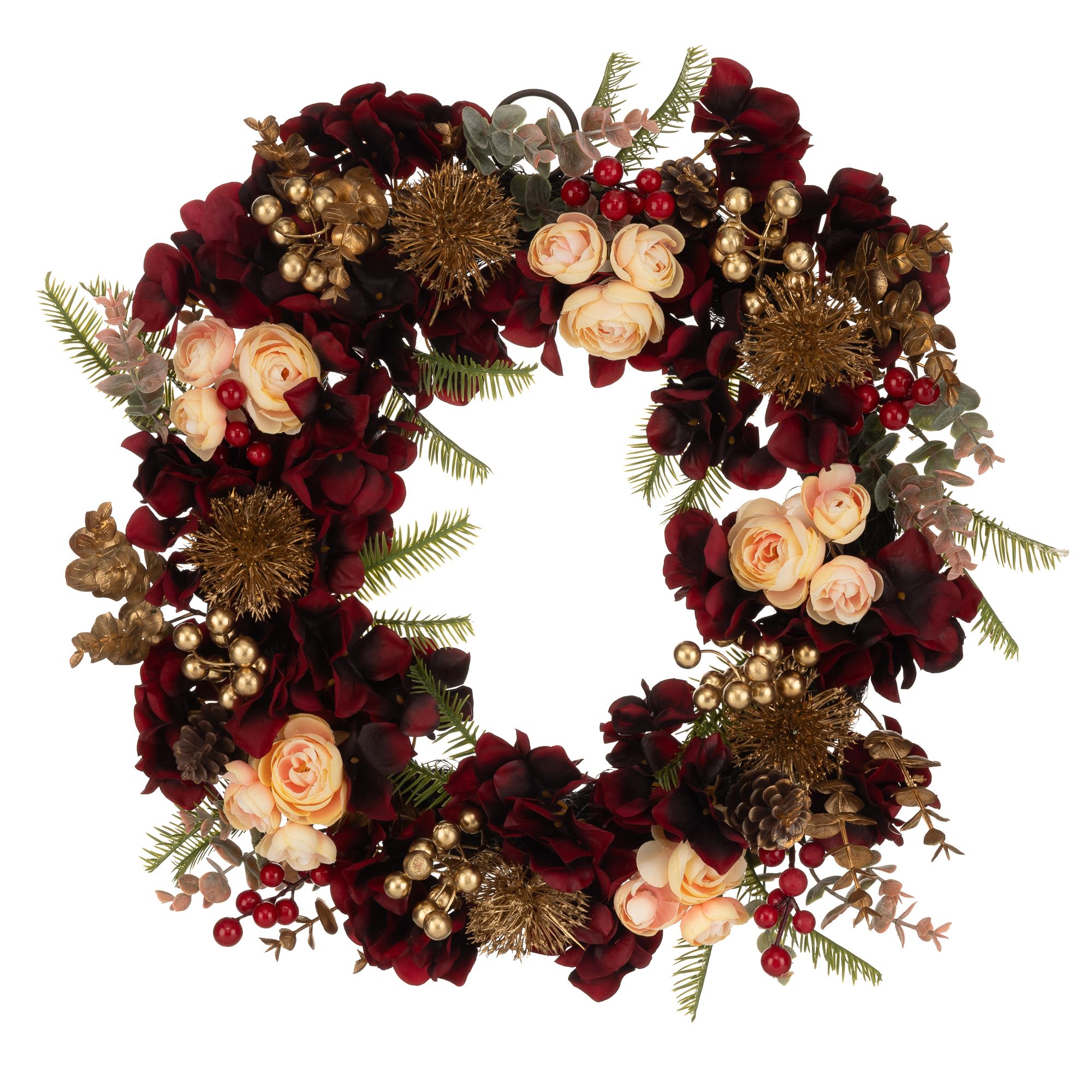 ABELLA Flora künstl. Dekokranz Hortensie & Dekoelemente Ø ca. 45cm