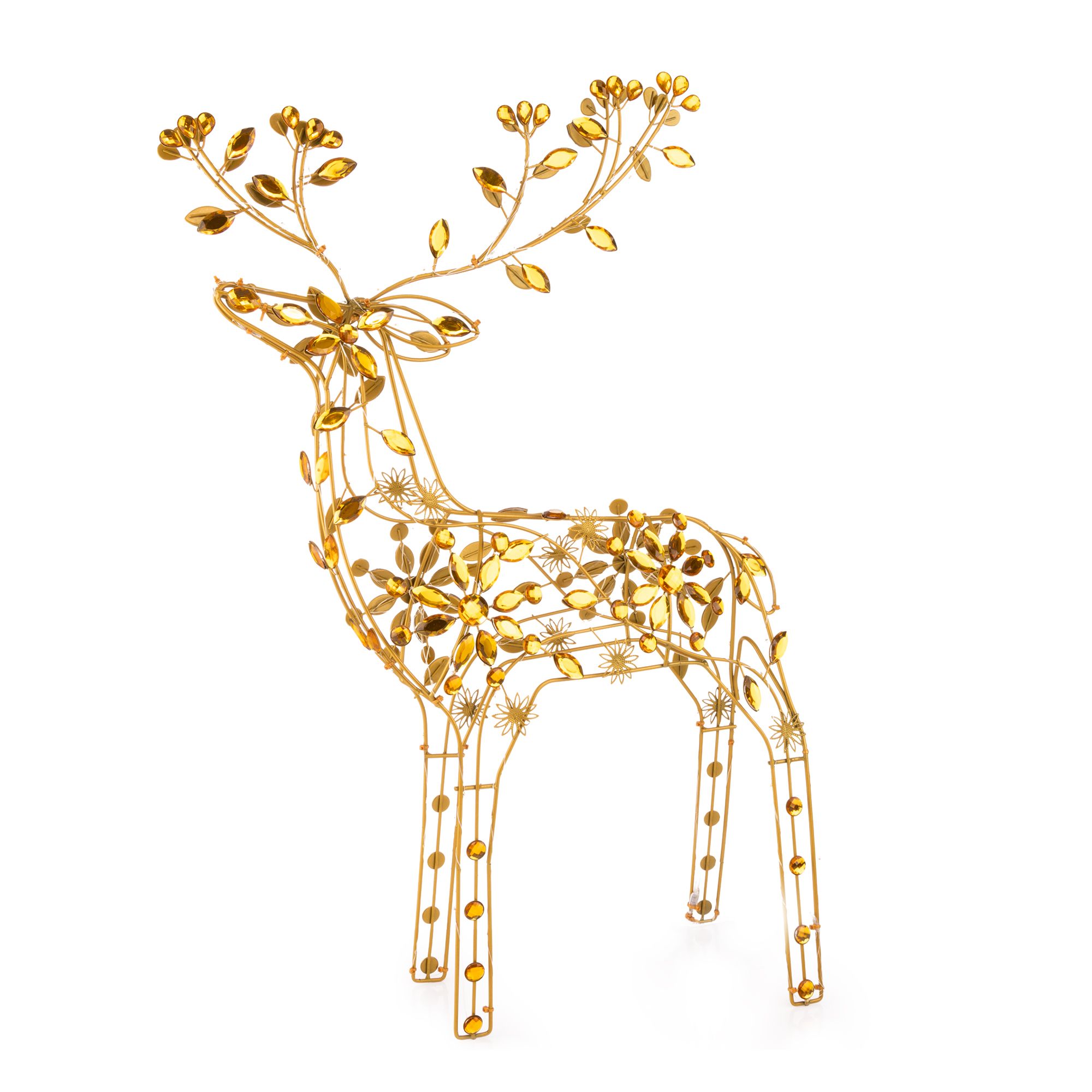 LUMIDA Xmas LED-Dekohirsch Juwelen-Design 6h-Timerfunktion Höhe 79cm