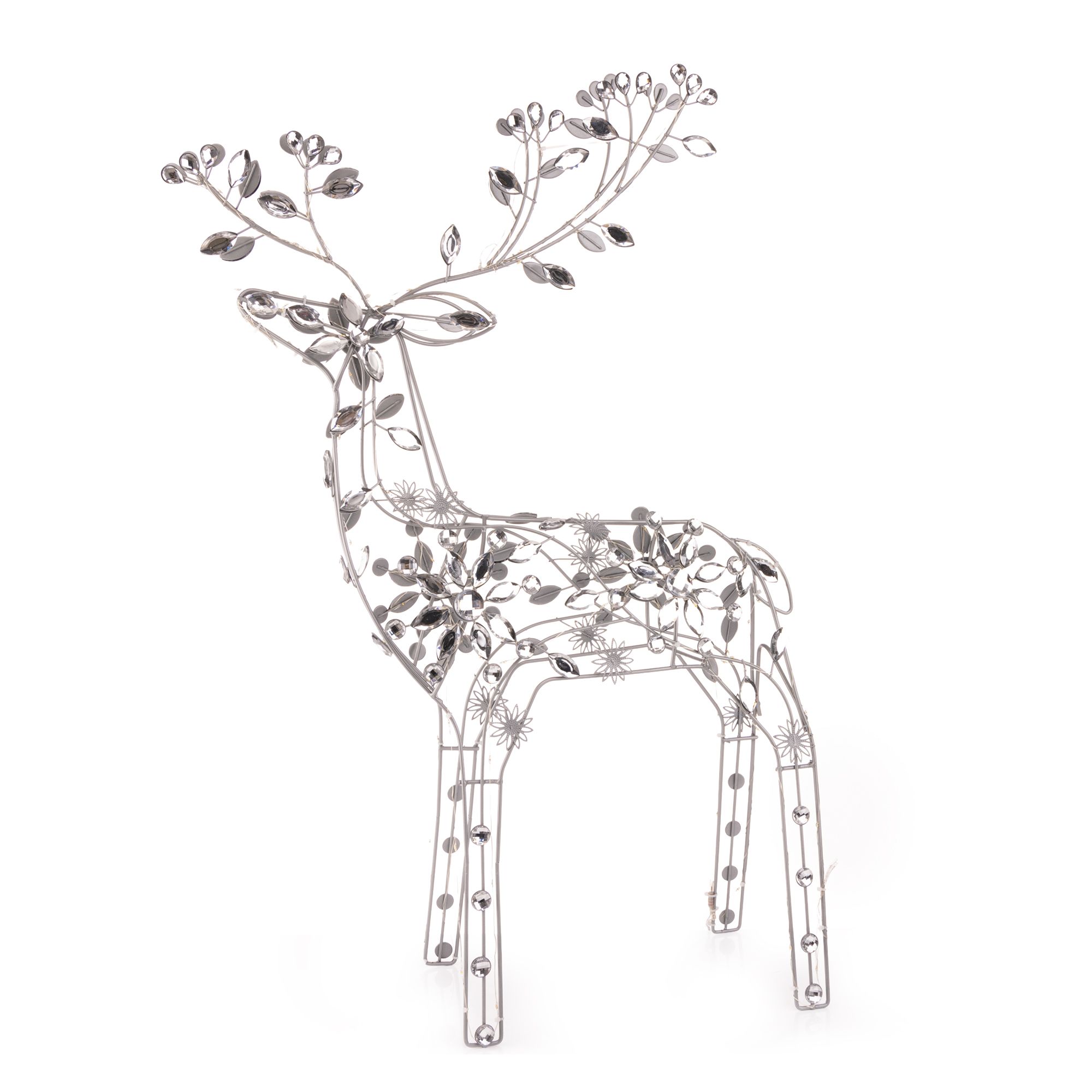 LUMIDA Xmas LED-Dekohirsch Juwelen-Design 6h-Timerfunktion Höhe 79cm