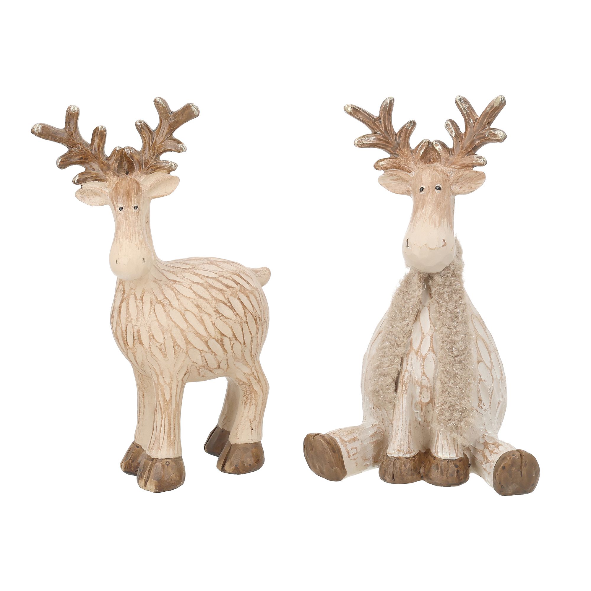 WURM 2 Deko-Elche Kunststoff Höhe 9cm & 15cm