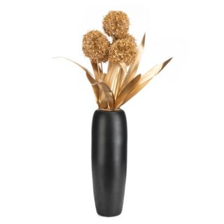 ABELLA Flora künstl. Allium Metallic-Optik in Keramik-Bodenvase Höhe 95cm